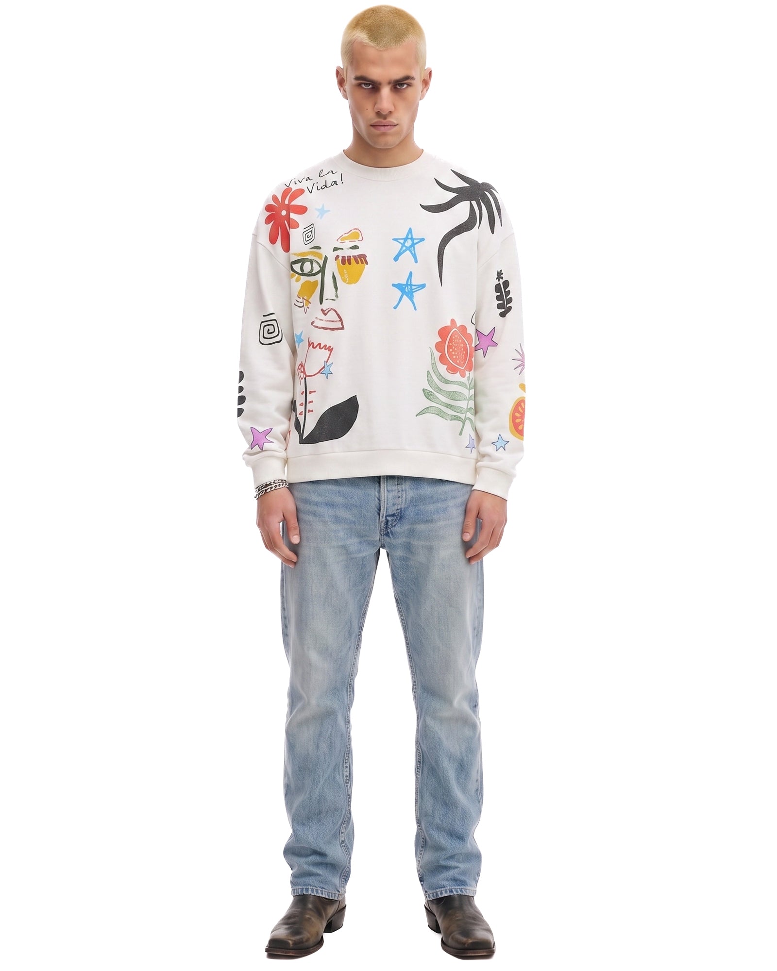 Illustrated Postcards Sweater