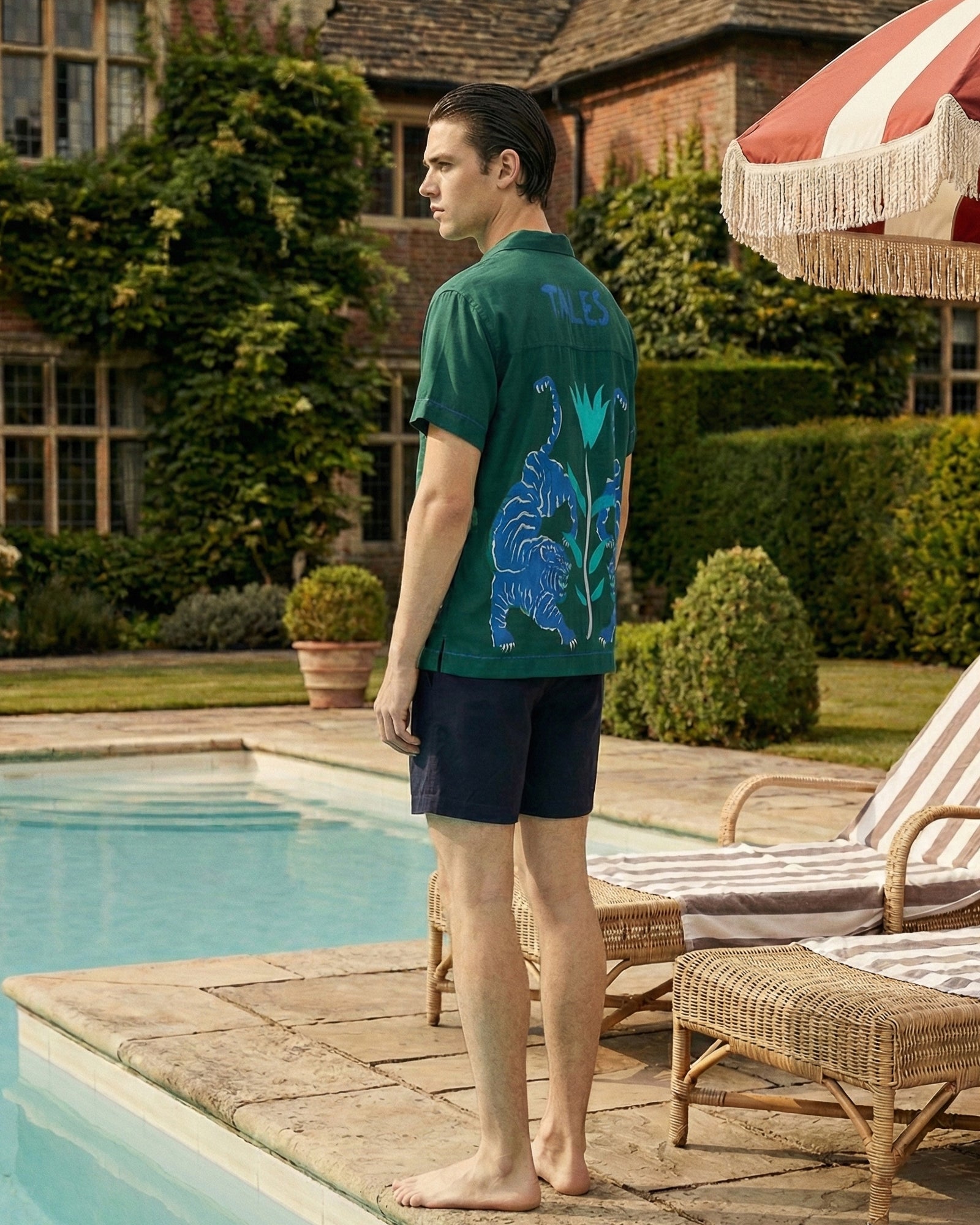 Crouching Tiger Emerald Camp Hemd