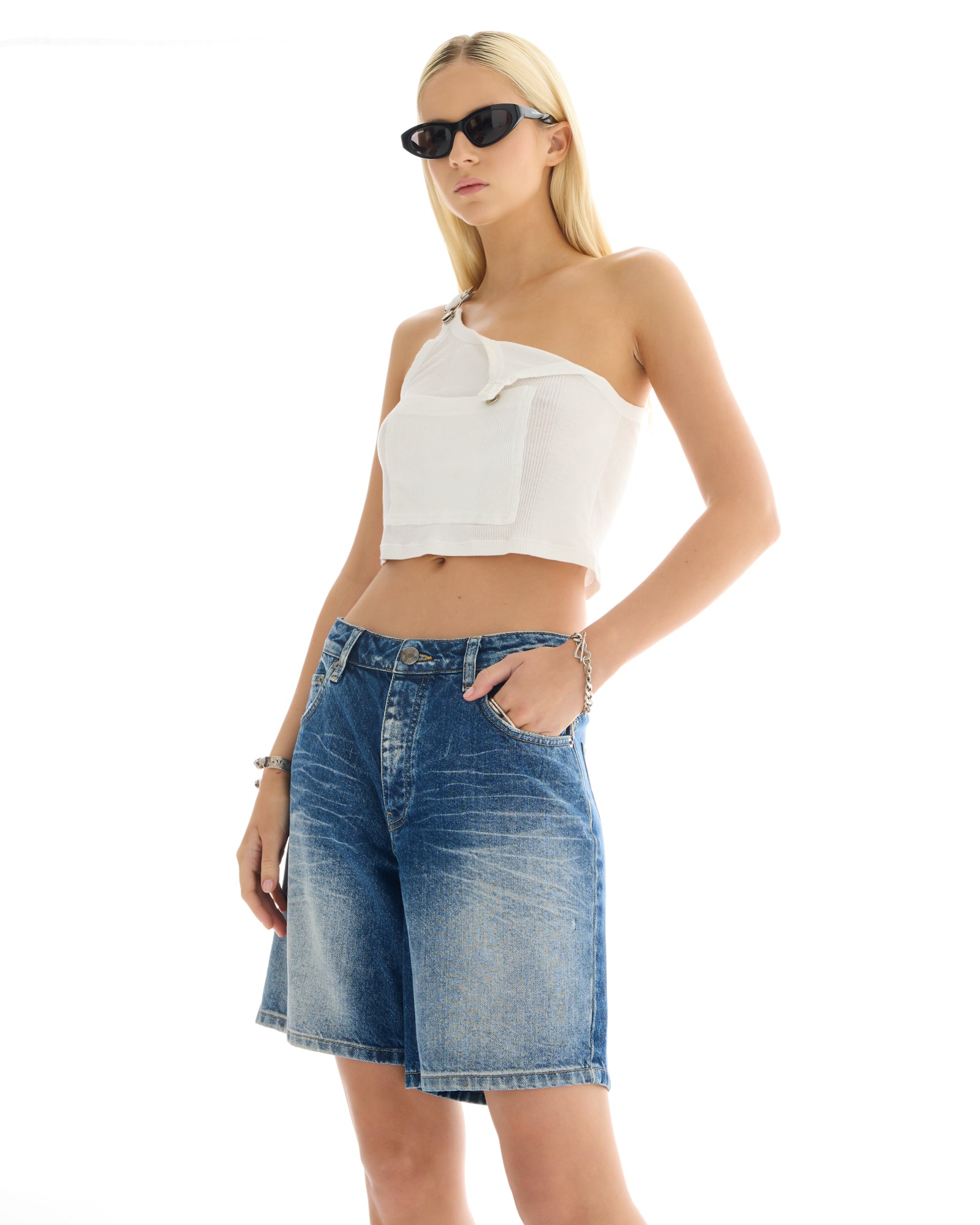 The Tales – Jeansshorts mit Einsätzen