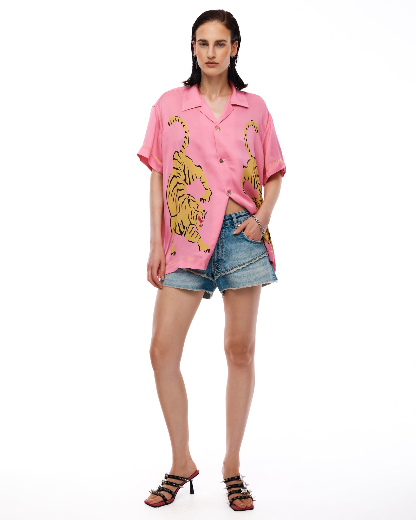 Crouching Tiger Washed Silk Shirt