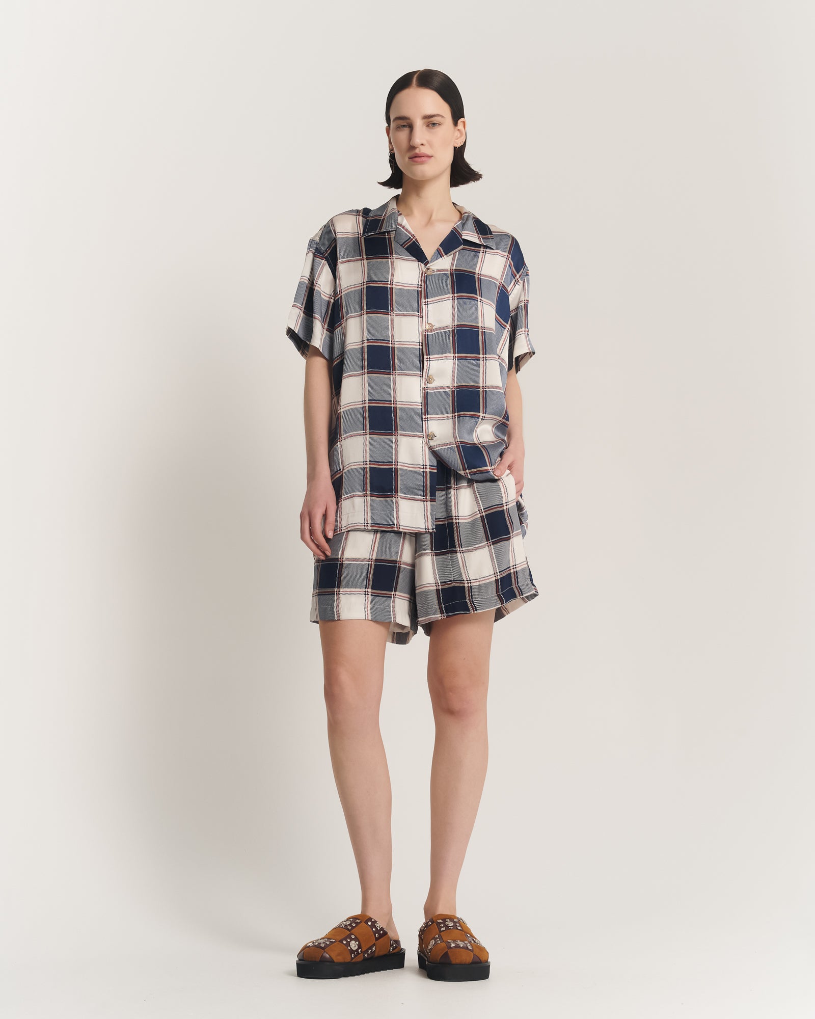 Silk Check Camp Shirt