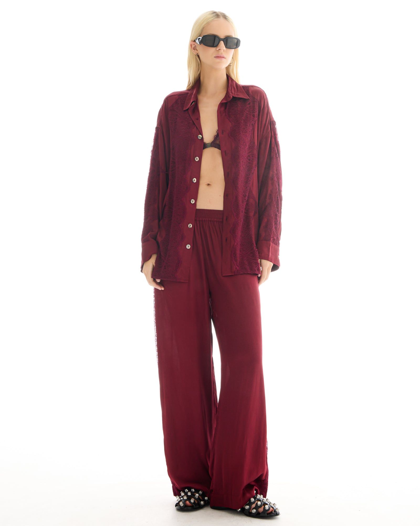 Dixie Satin and Chantilly Lace Shirt