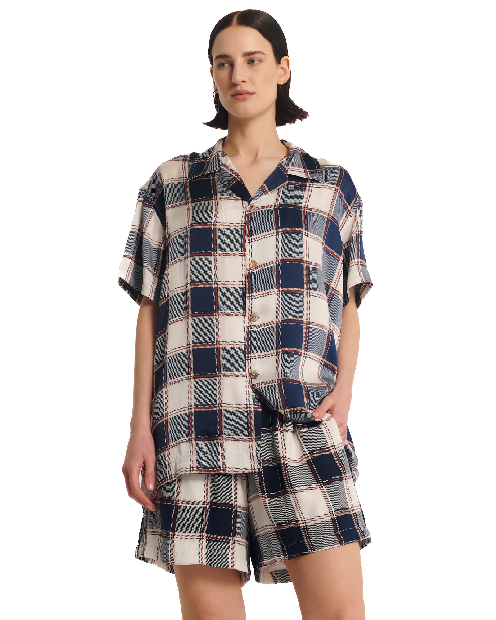 Silk Check Camp Shirt