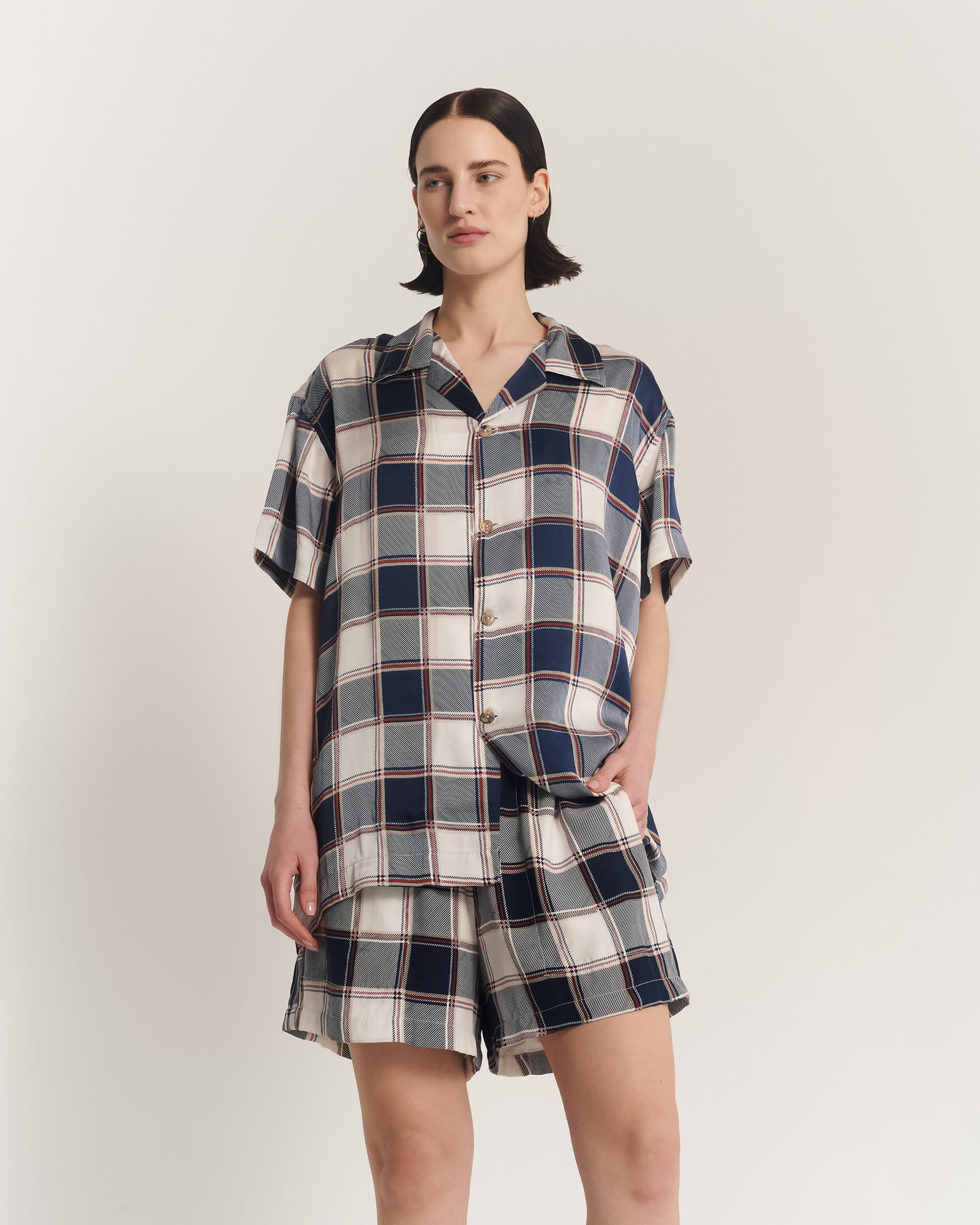 Silk Check Camp Shirt