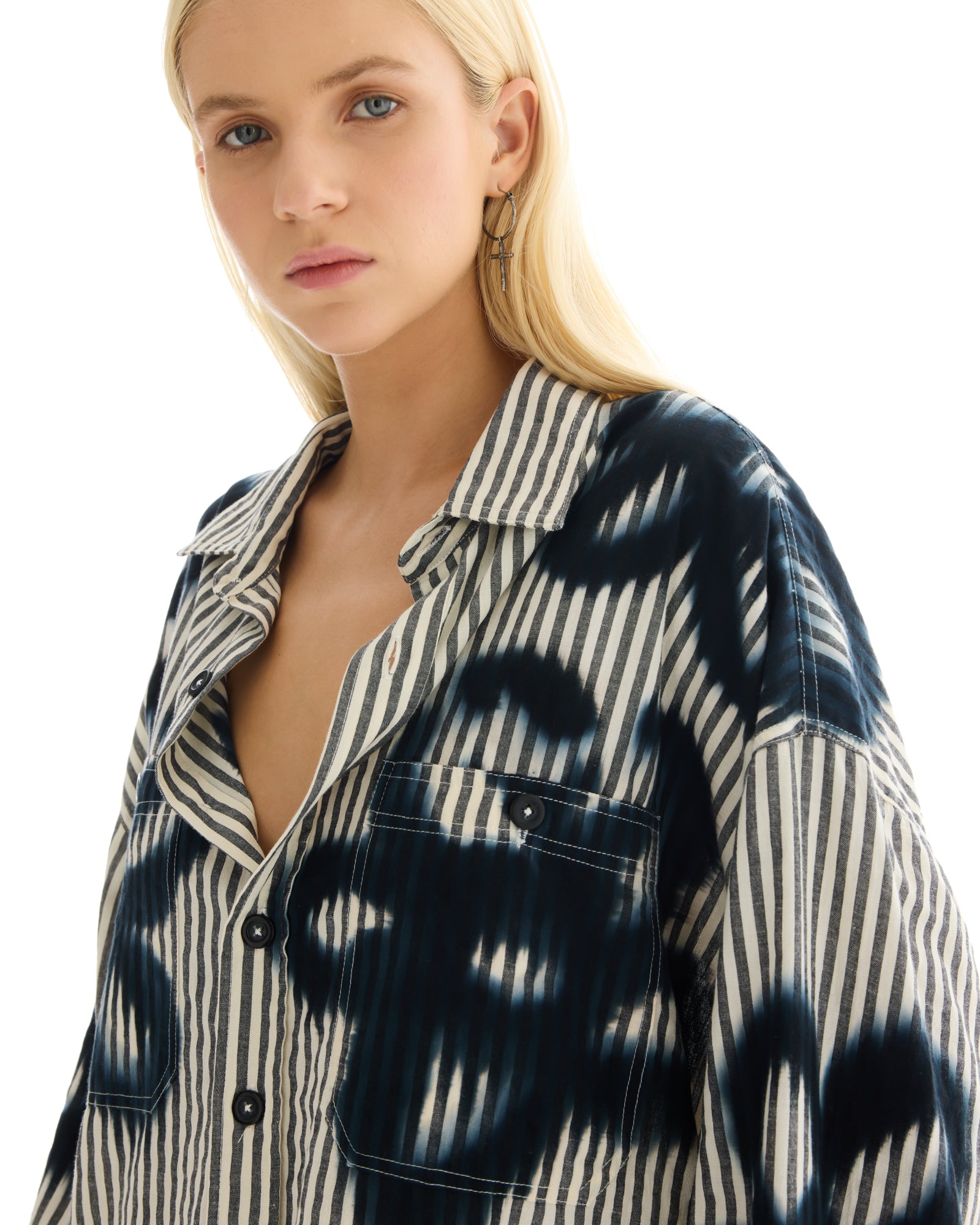 Floral Street Hand Spray Stripe Shirt
