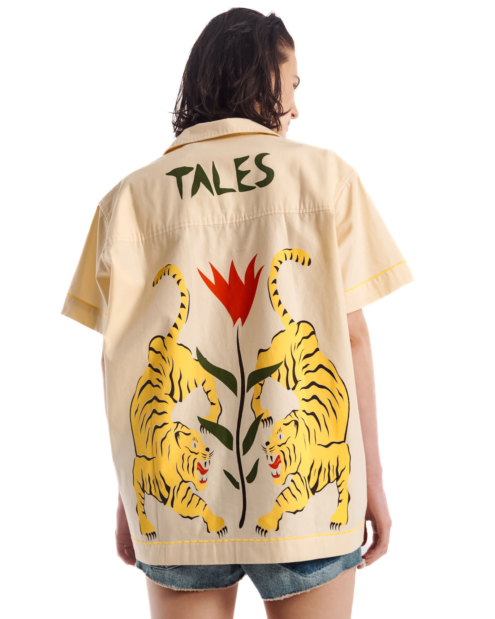 Crouching Tiger Cotton Camp Shirt