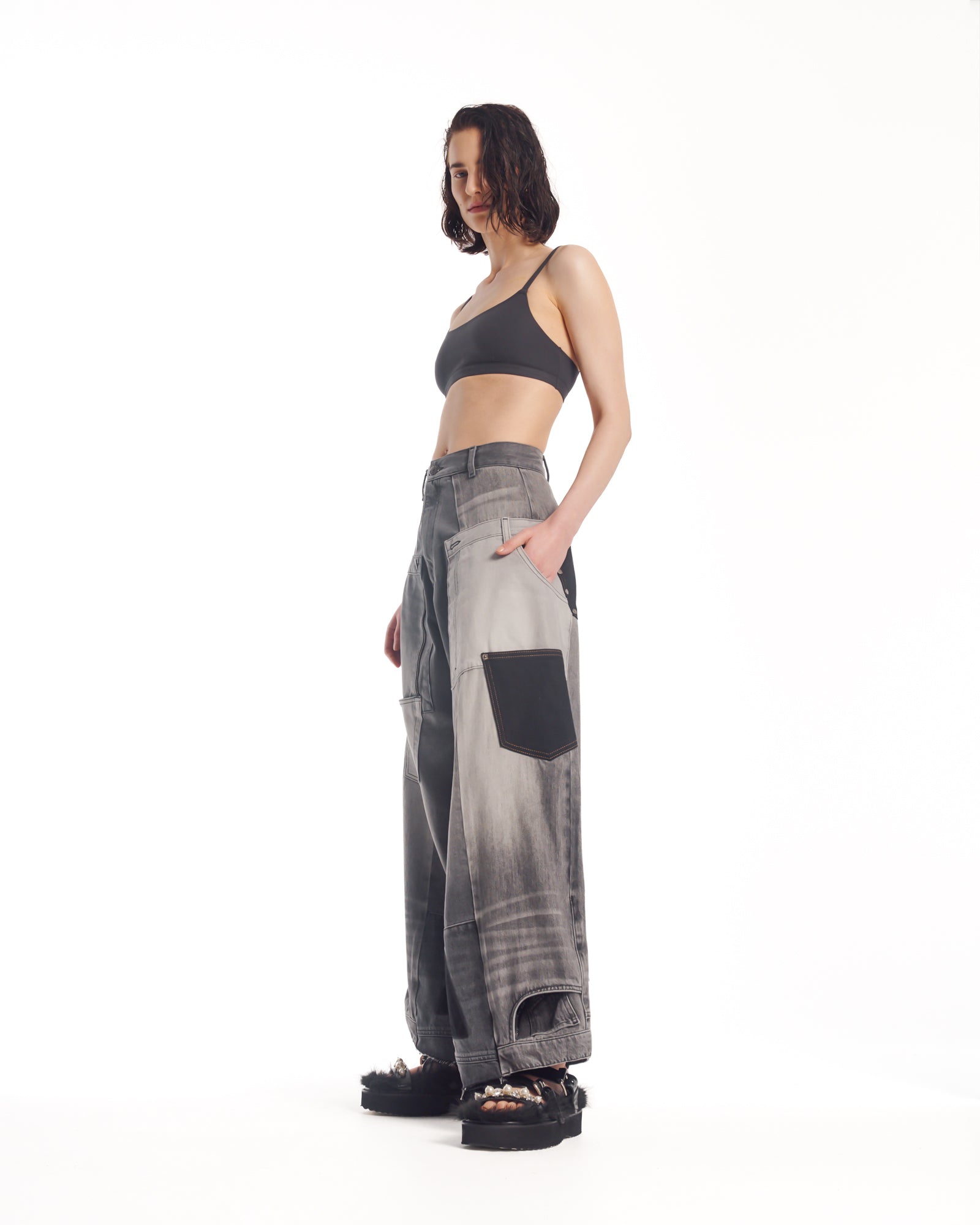 Old Faithful Jeans mit verdrehten Nähten