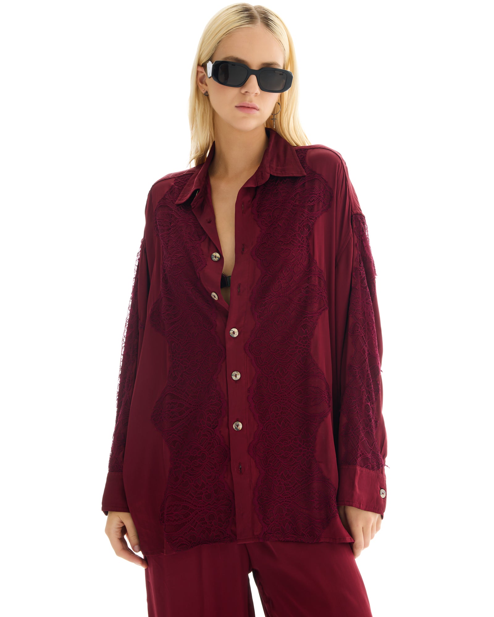 Dixie Satin and Chantilly Lace Shirt