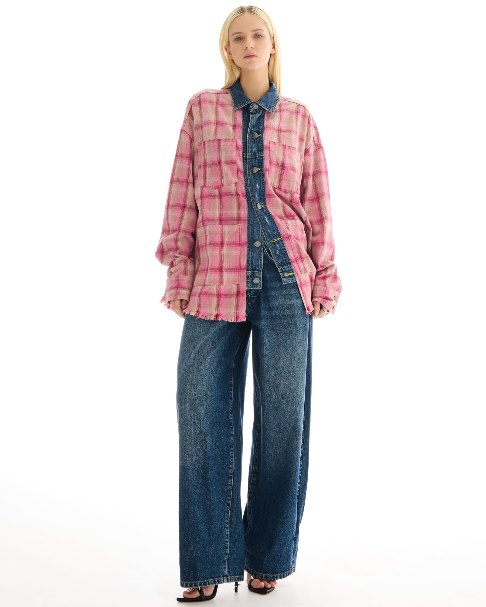 ザ・テイルズ ヴィンテージウォッシュフランネルシャツ