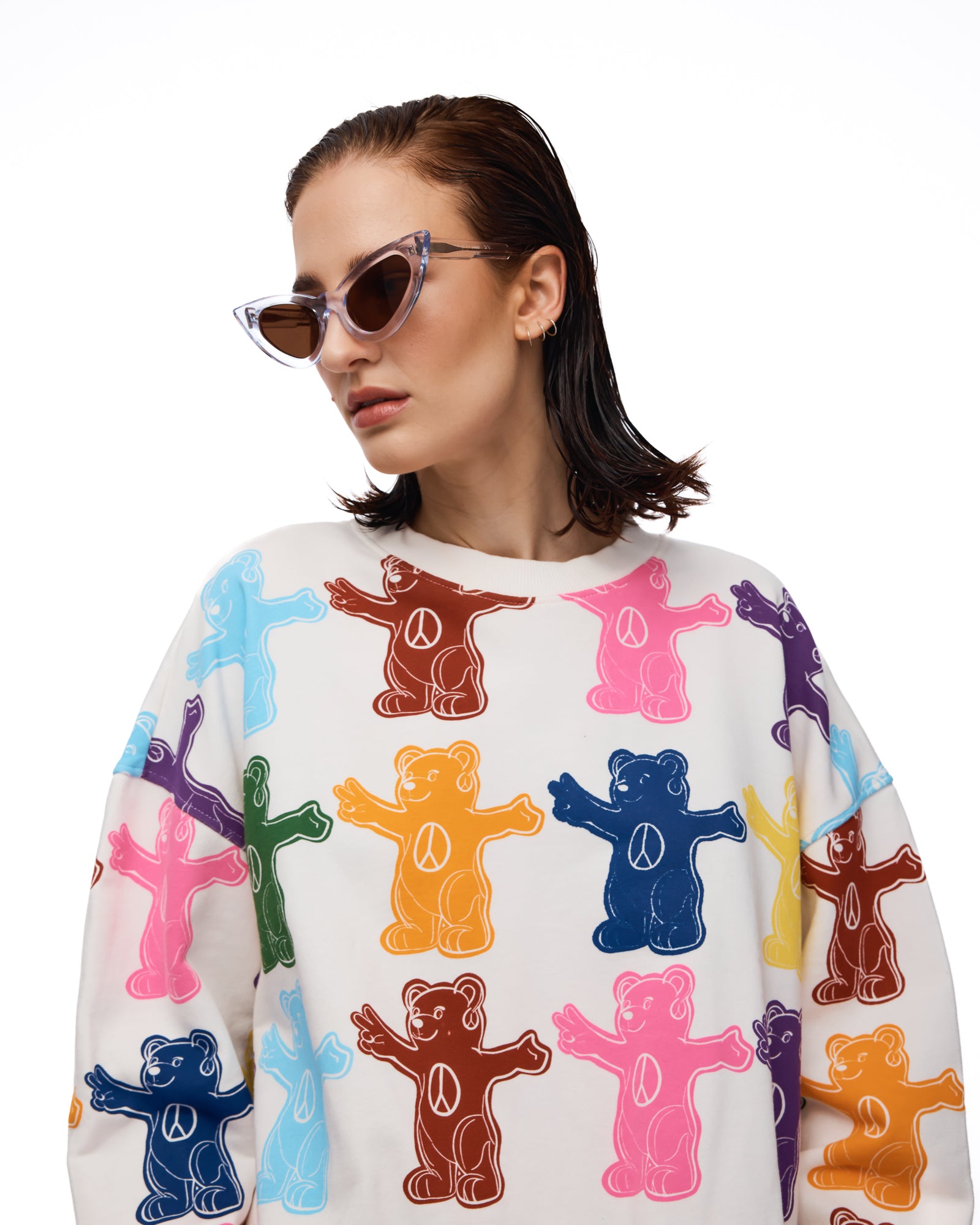 Peace Bear Bamboo Cotton Sweater
