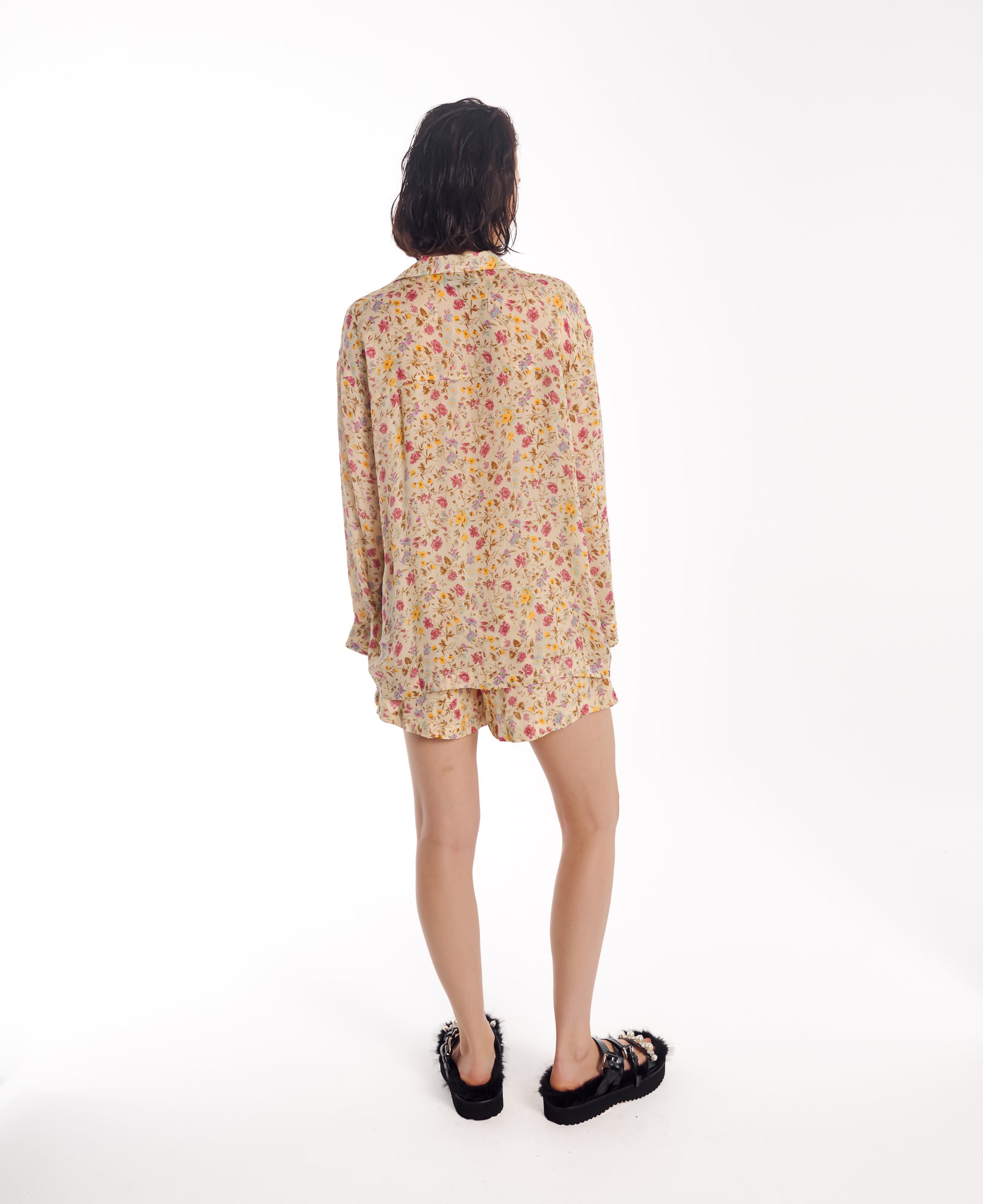 Florence Bloom Crepe Peasant Shirt