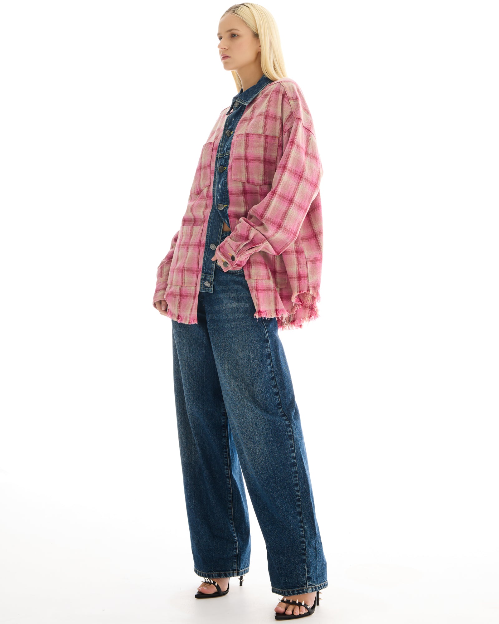 ザ・テイルズ ヴィンテージウォッシュフランネルシャツ