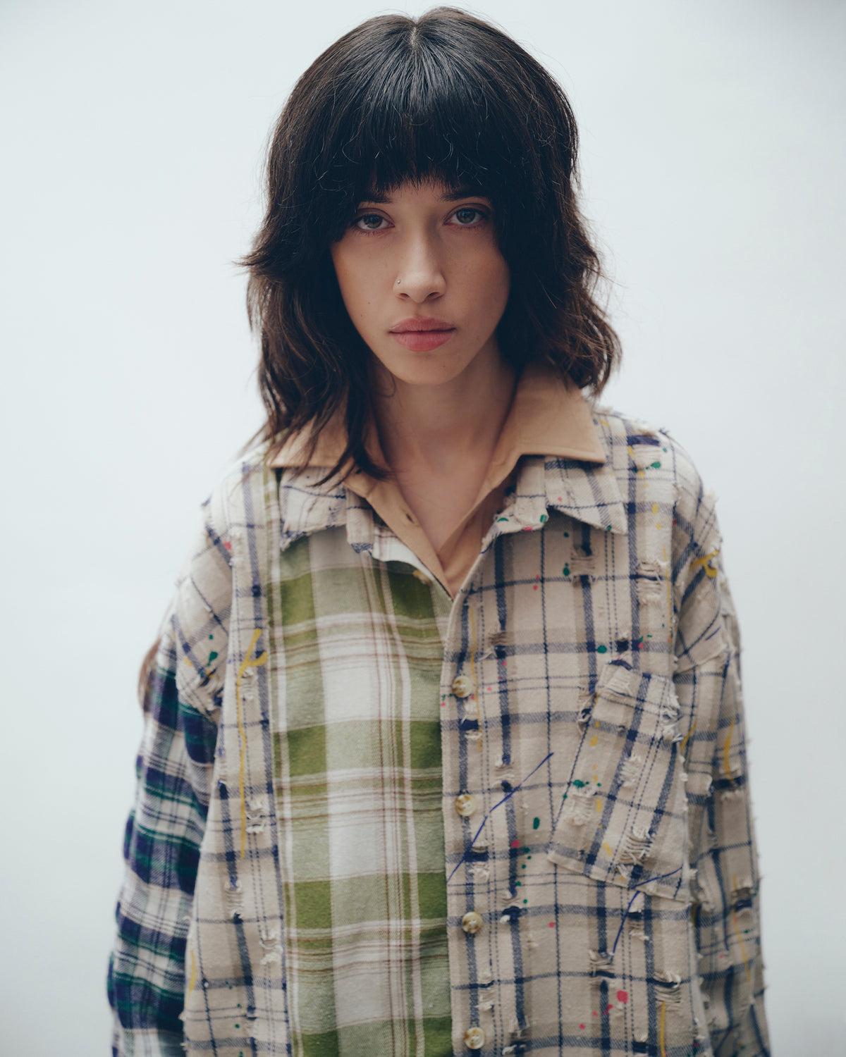 Reworked And Painted Flannel Shirt THE TALES