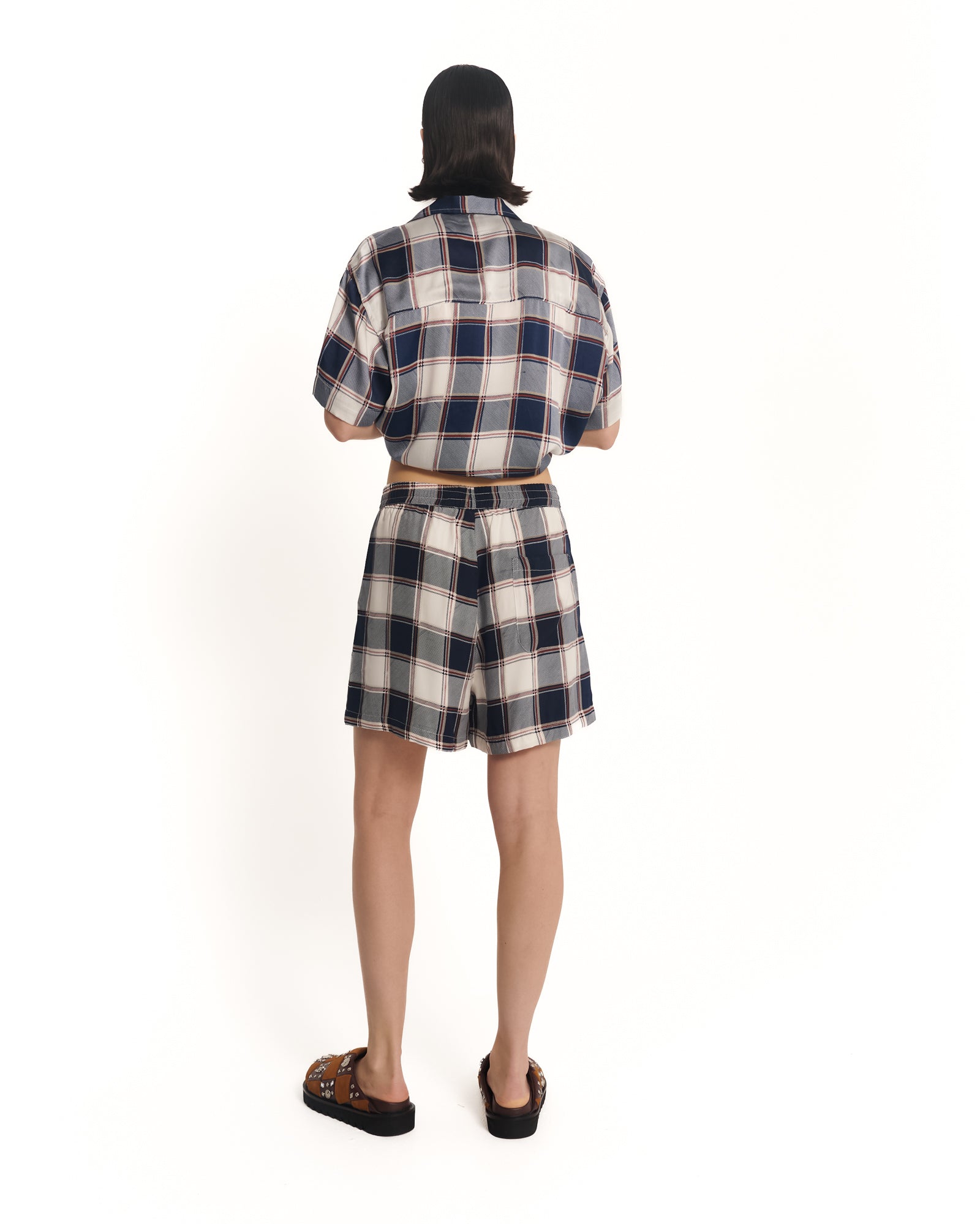 Silk Check Boxer Short