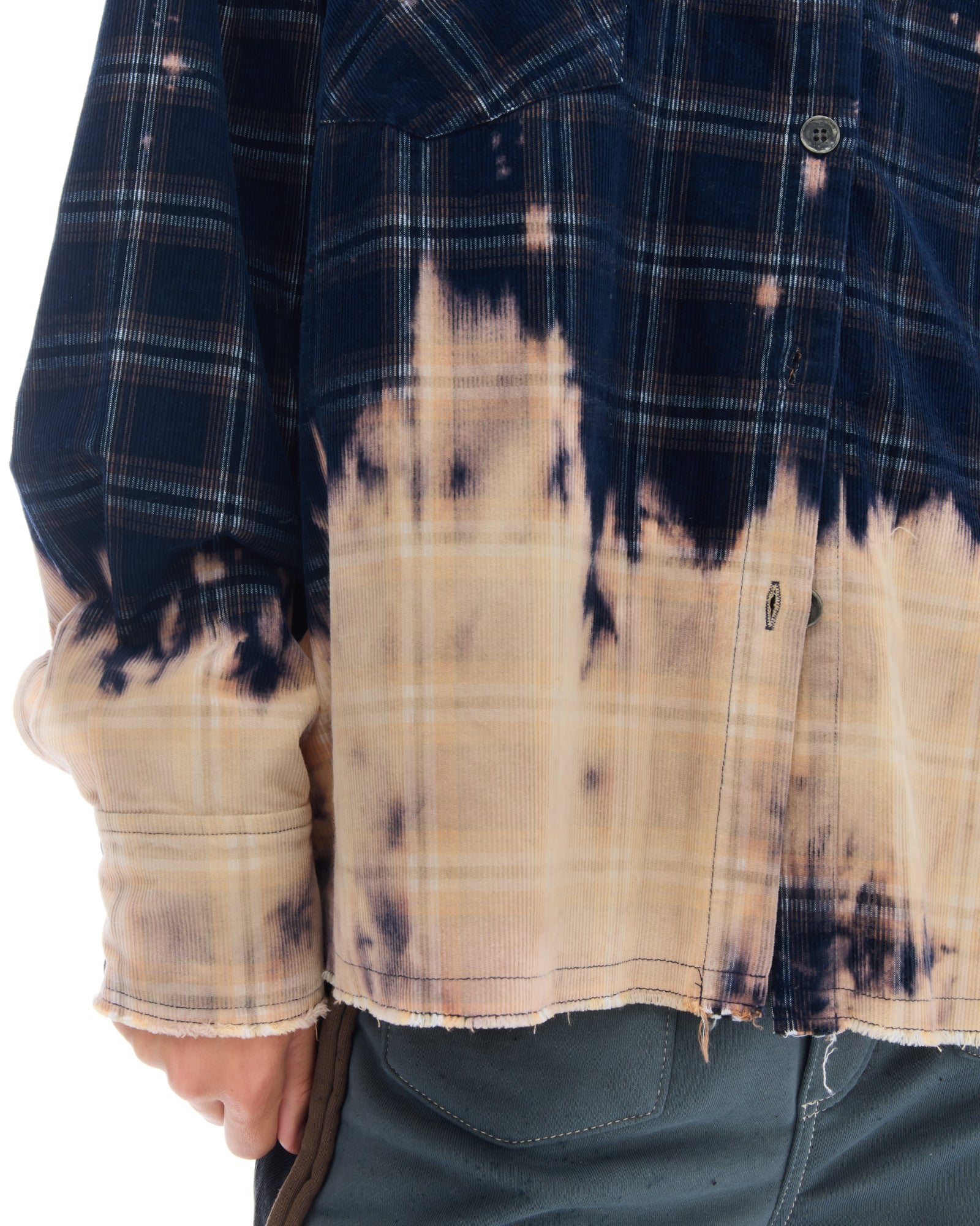 Bleached Check Cord Shirt