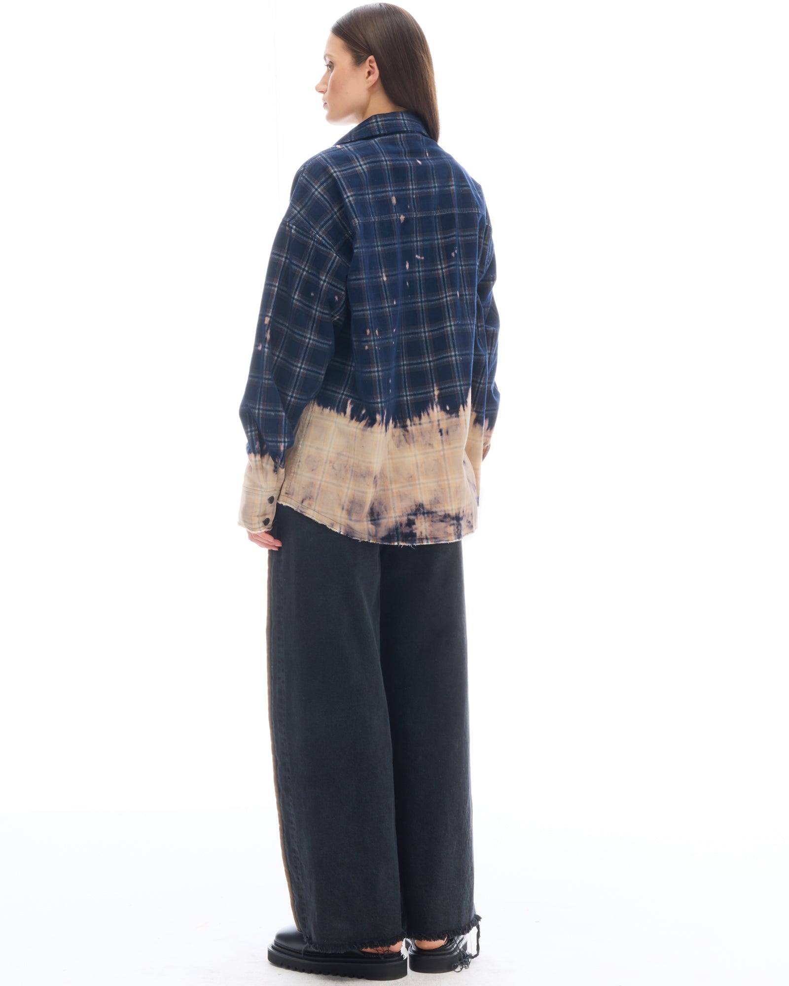 Bleached Check Cord Shirt