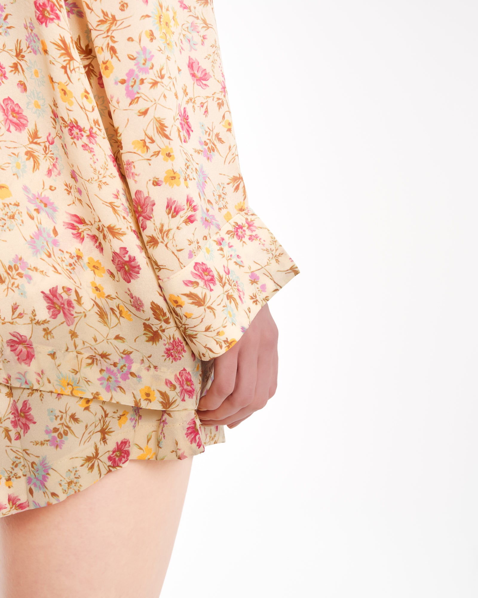 Florence Bloom Crepe Peasant Shirt
