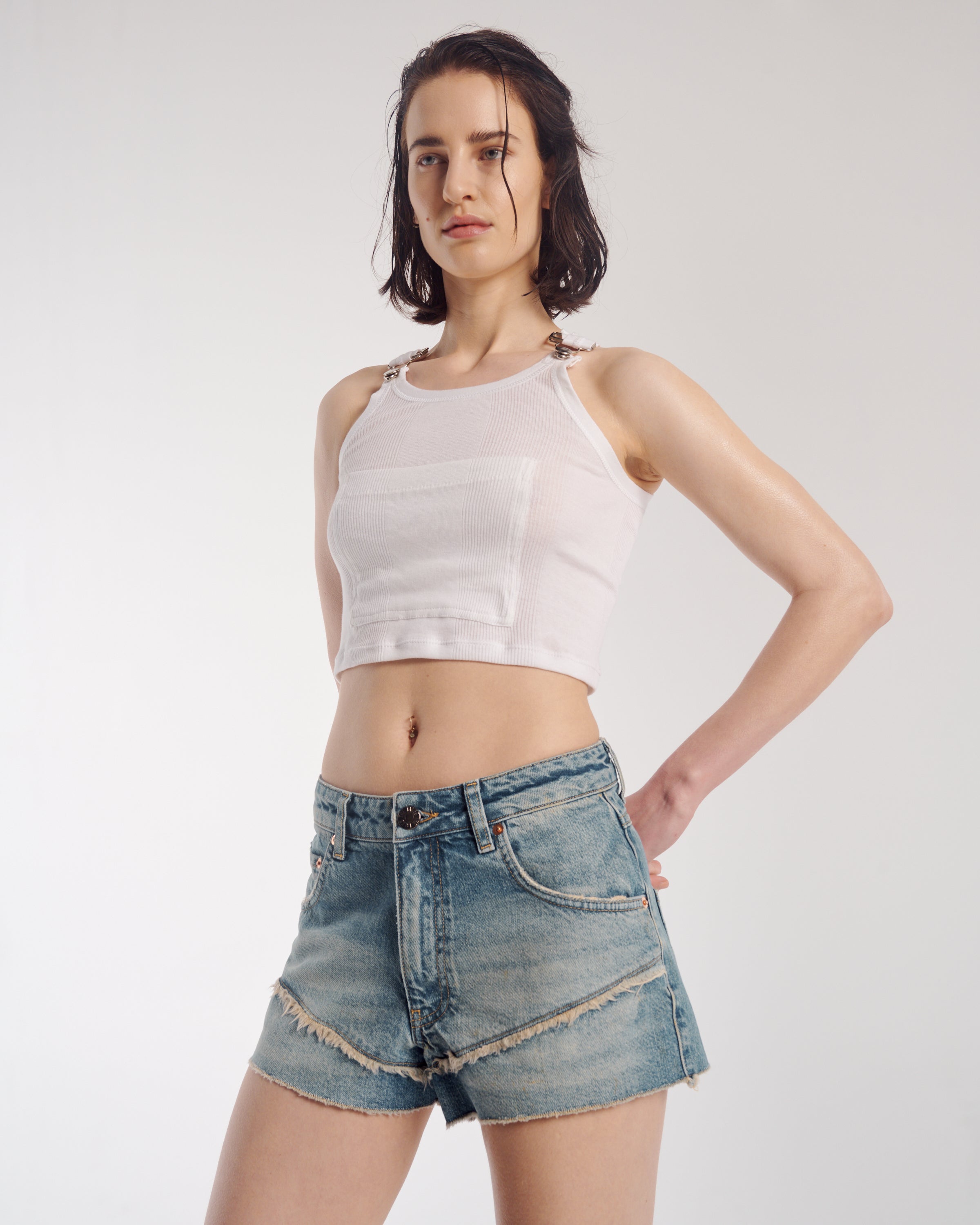 The Tales Panelled Denim Short