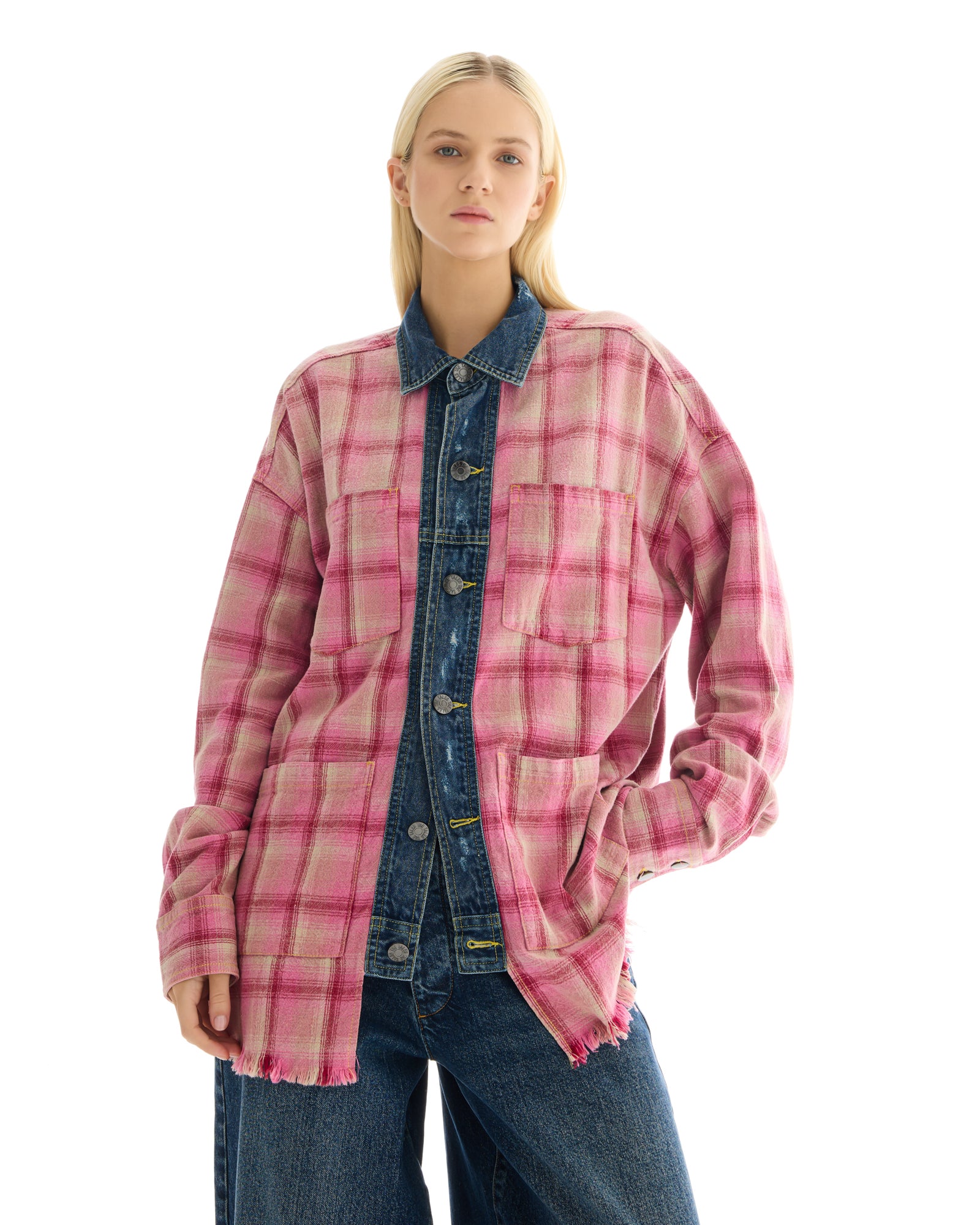 ザ・テイルズ ヴィンテージウォッシュフランネルシャツ