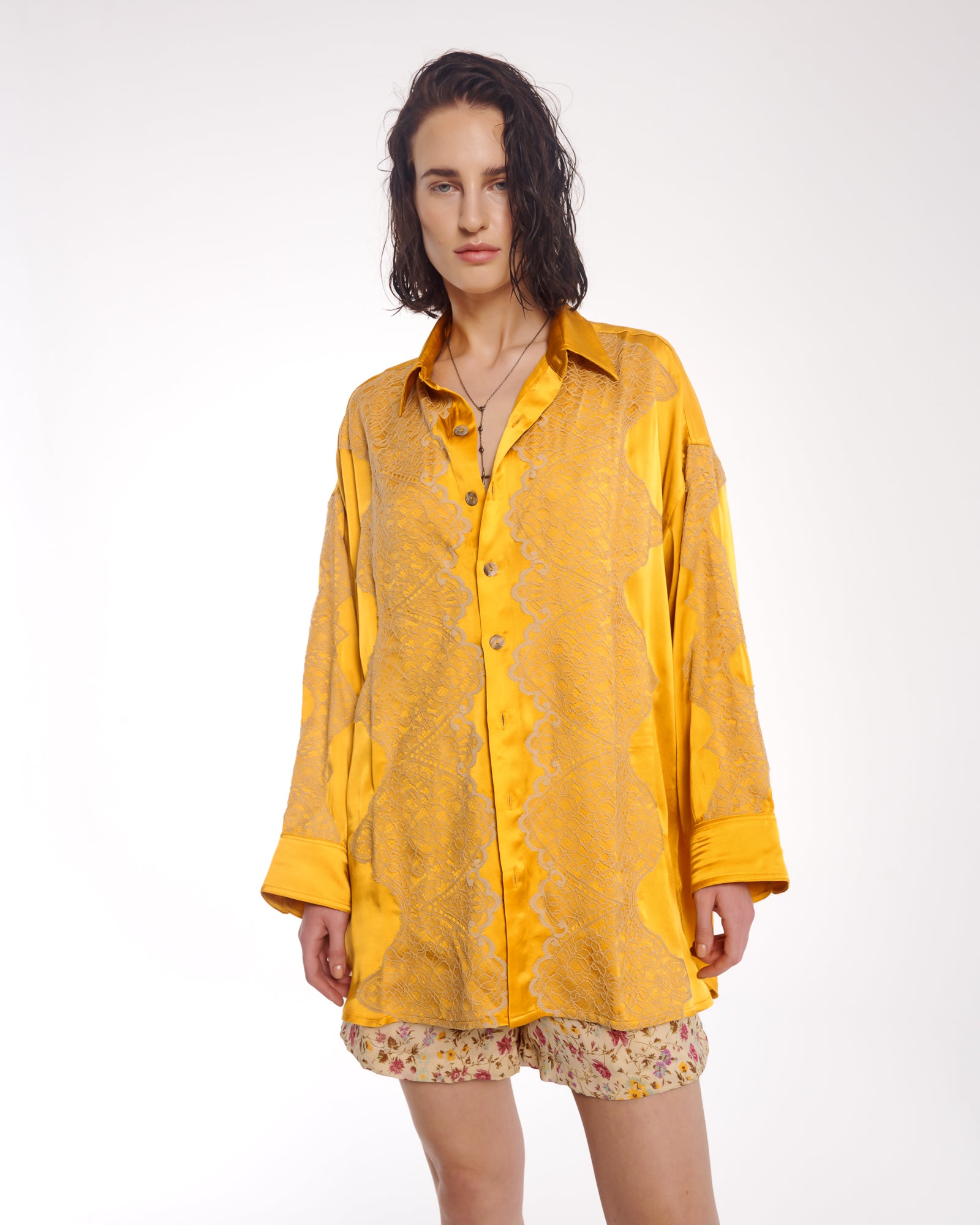 Dixie Satin and Chantilly Lace Shirt