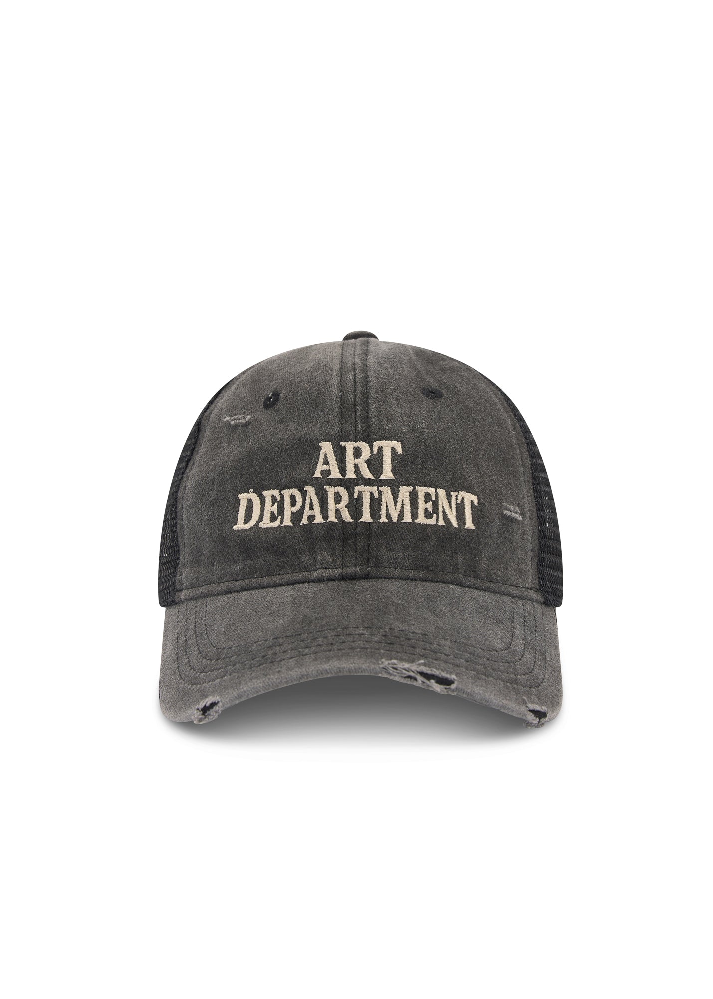 Destroyed Art Department Black Trucker Cap THE TALES