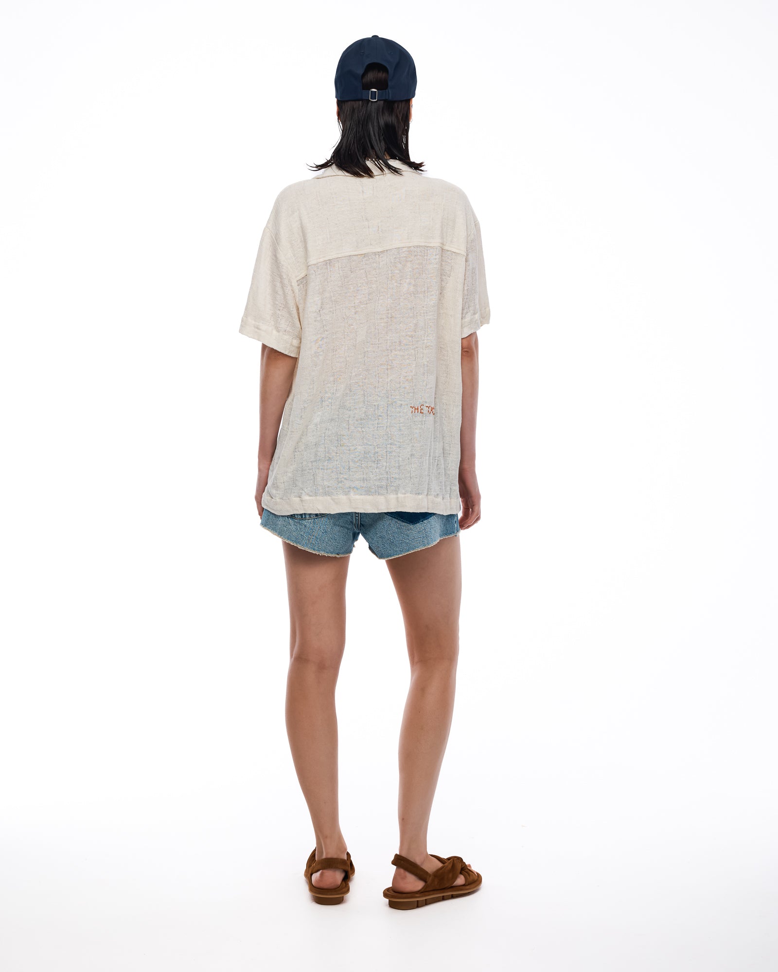Sicilian Jacquard Knitted Linen Camp Shirt