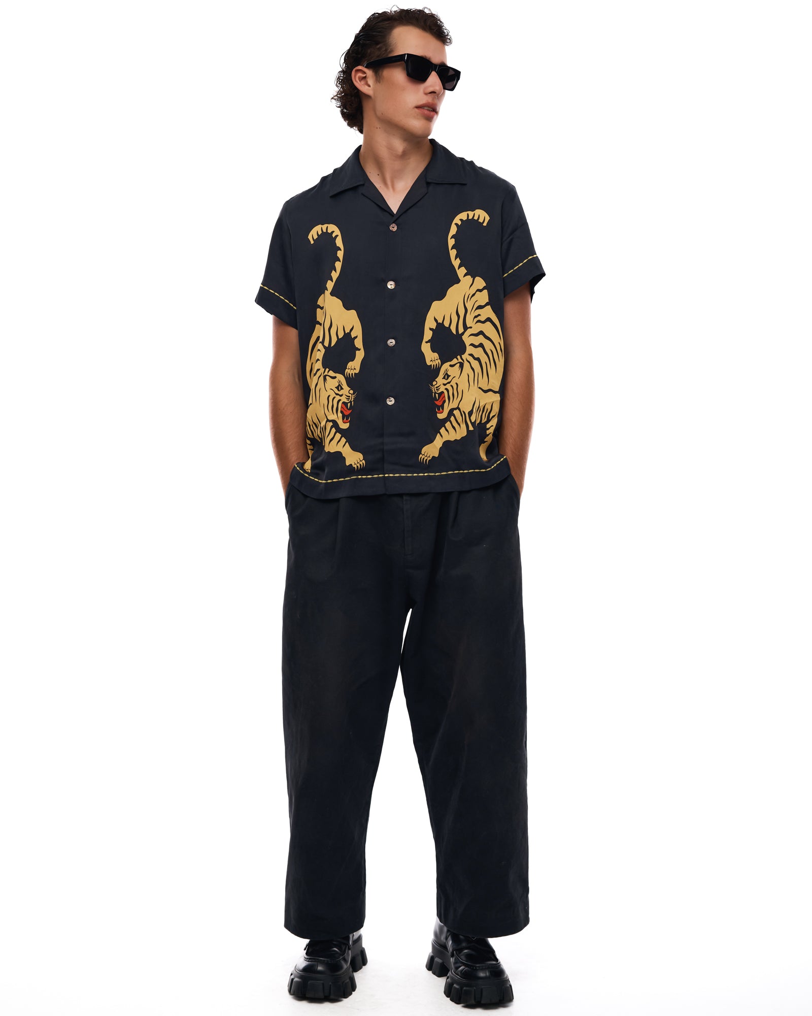 Crouching Tiger Washed Silk Shirt