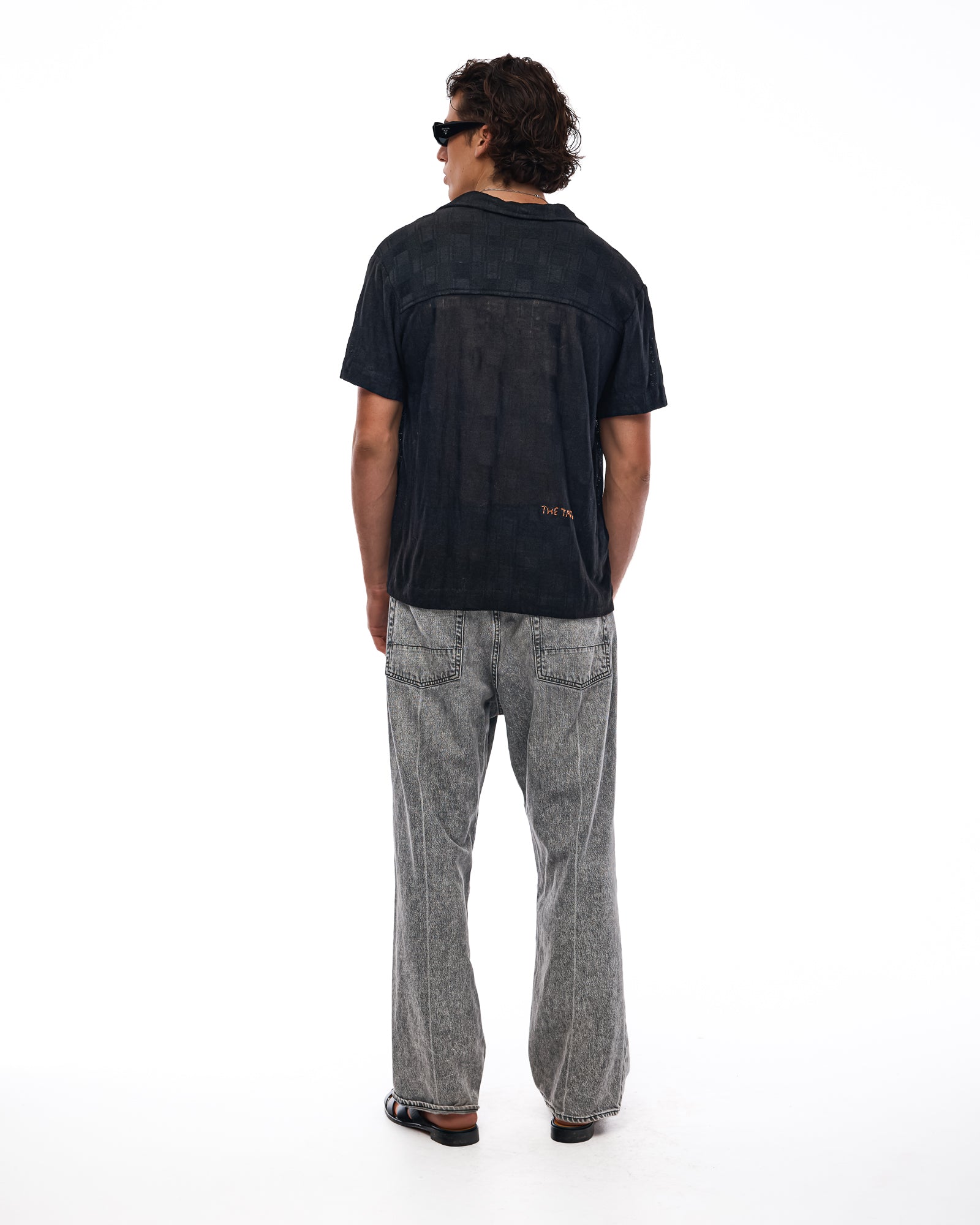 Sicilian Jacquard Knitted Linen Camp Shirt