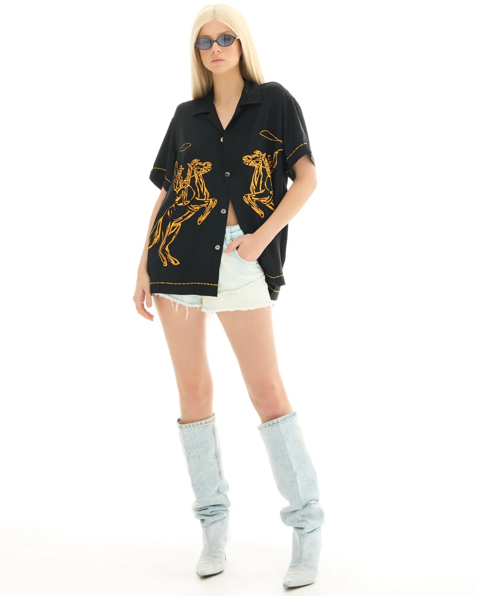 Luxurious Cowboy Silk Shirt - Unisex Fit