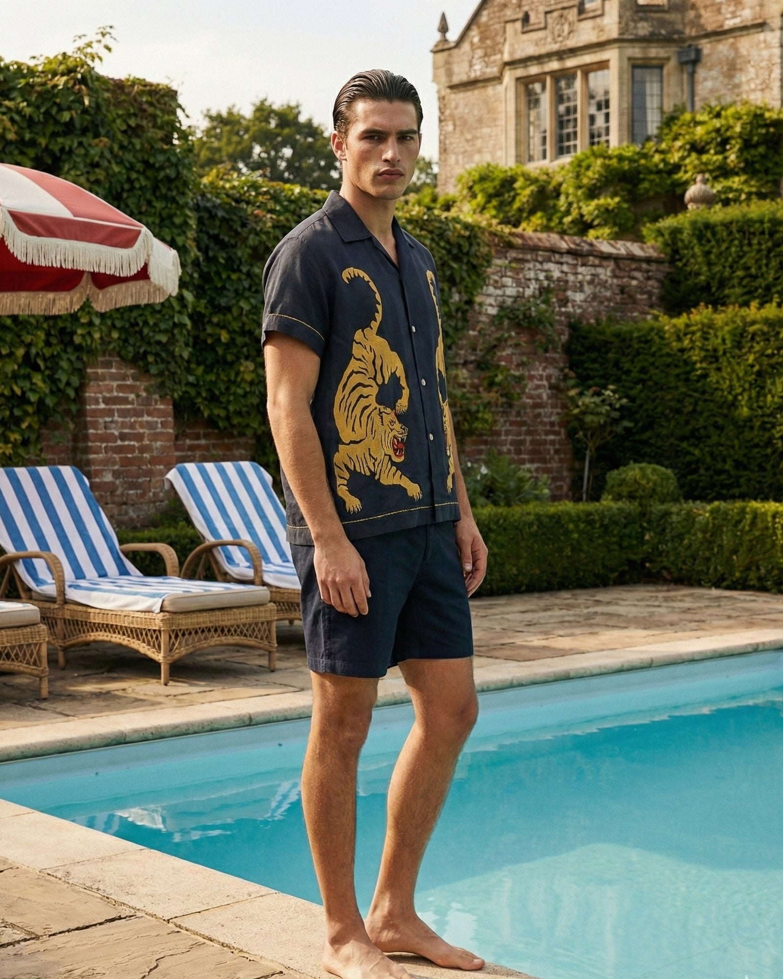 Crouching Tiger Washed Silk Shirt