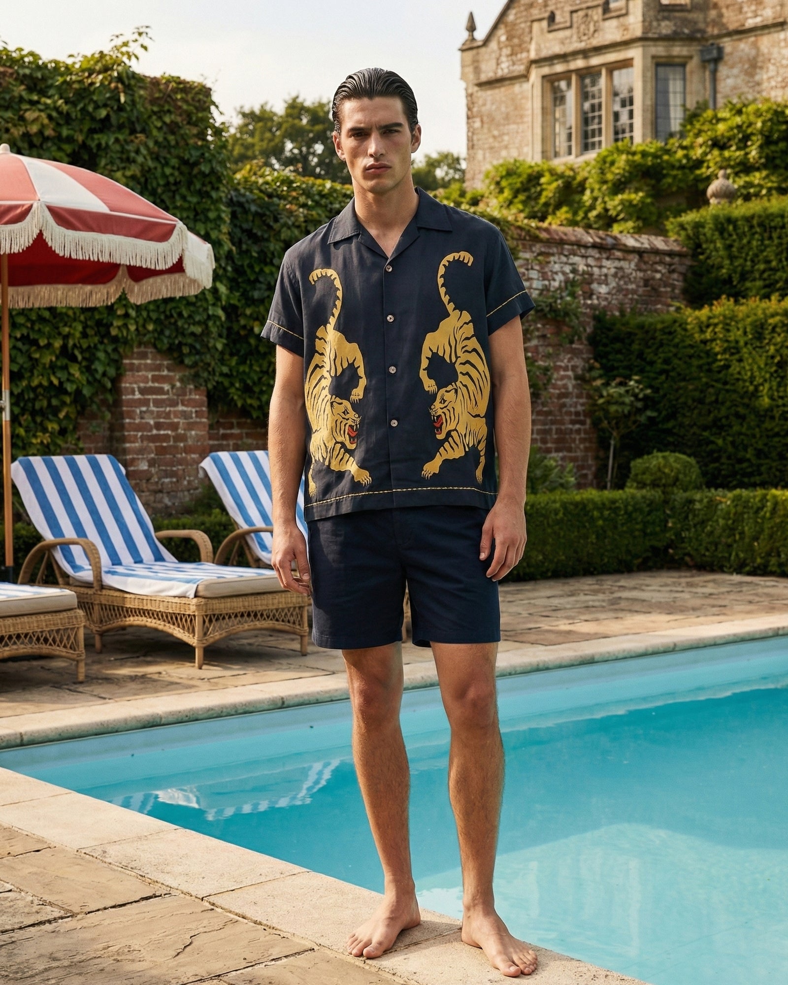 Crouching Tiger Washed Silk Shirt