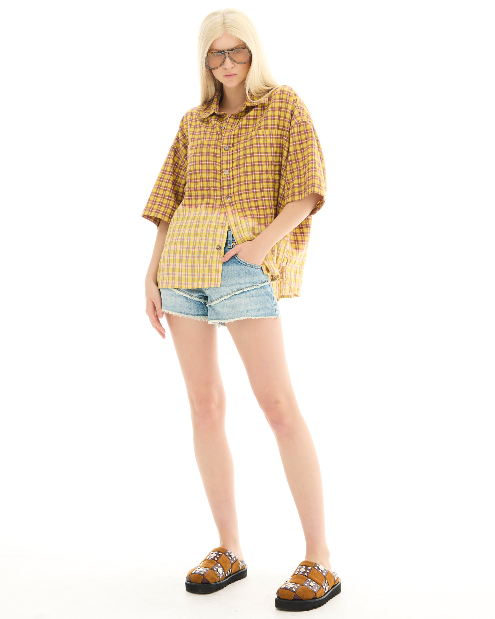 Fear And Loathing Bleached Check Shirt