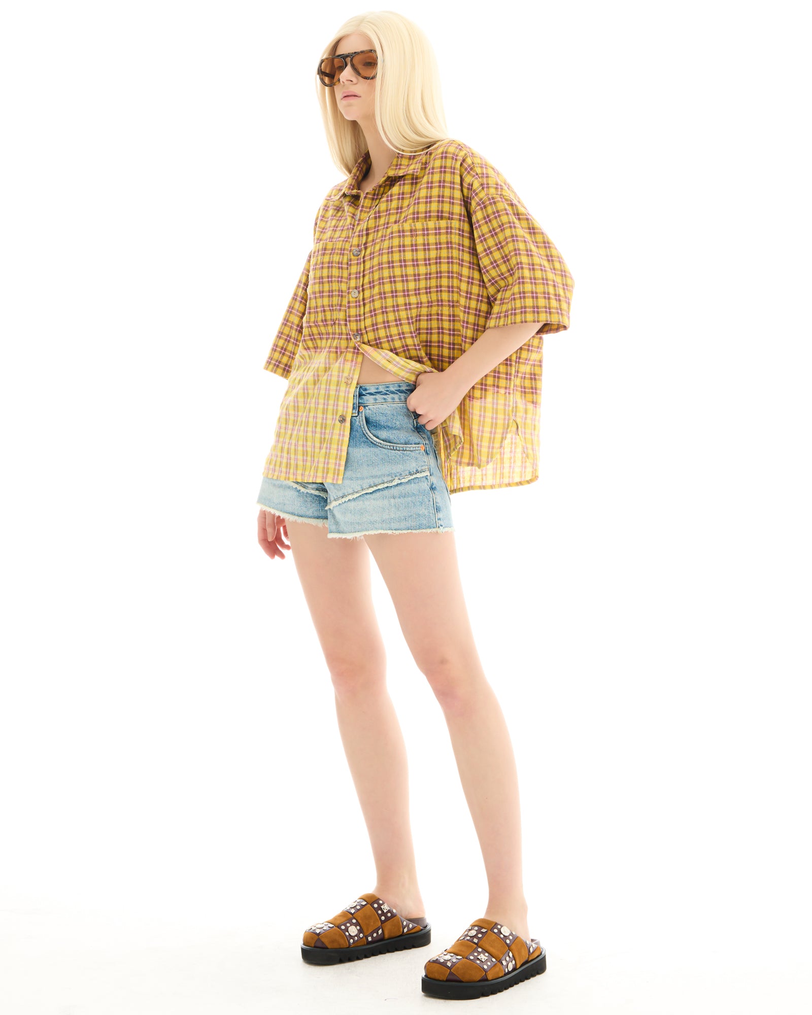 Fear And Loathing Bleached Check Shirt