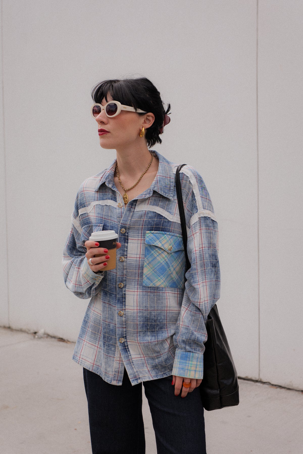 Patchwork Western Flannel Shirt THE TALES