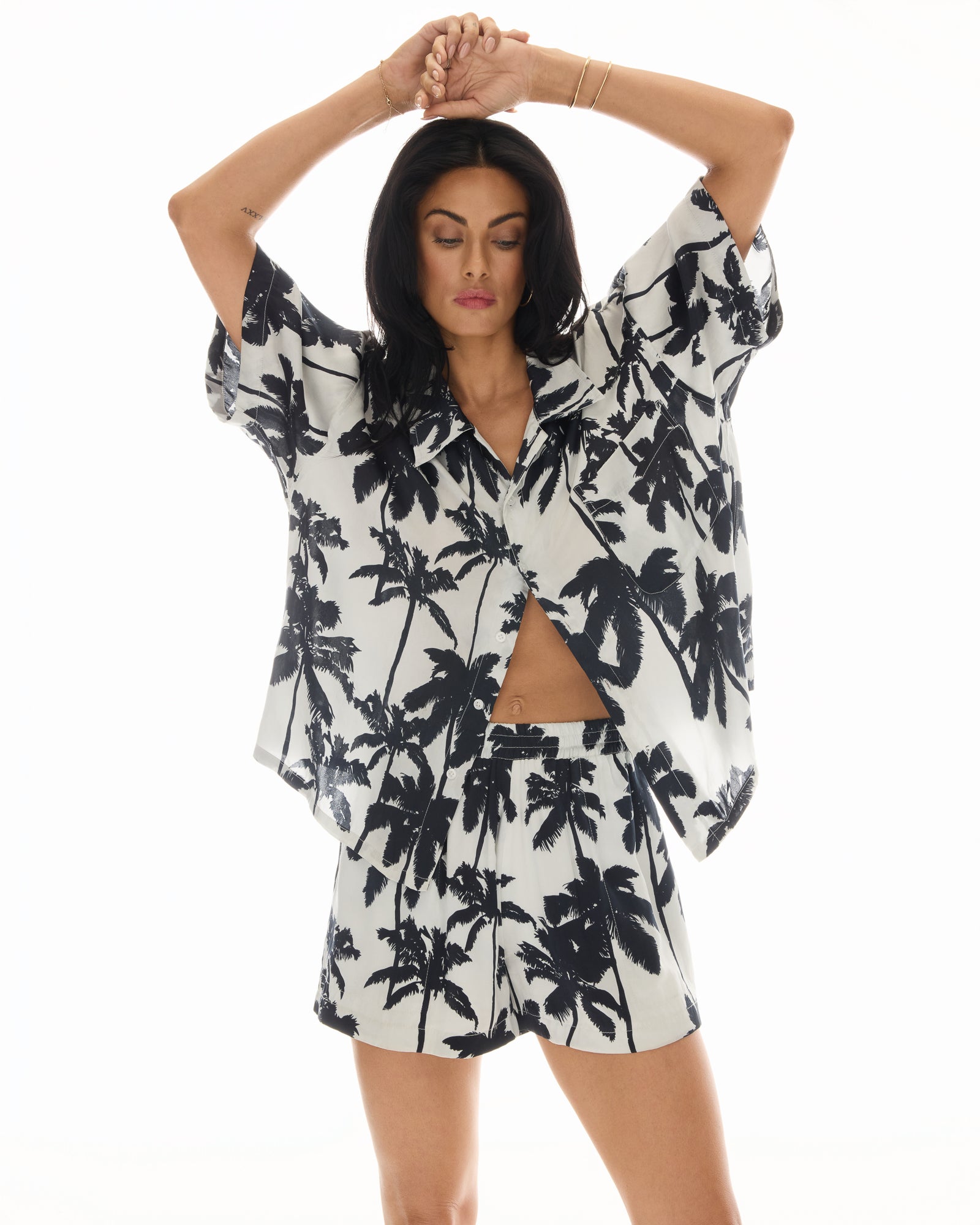 Mono Palm Silk Shorts