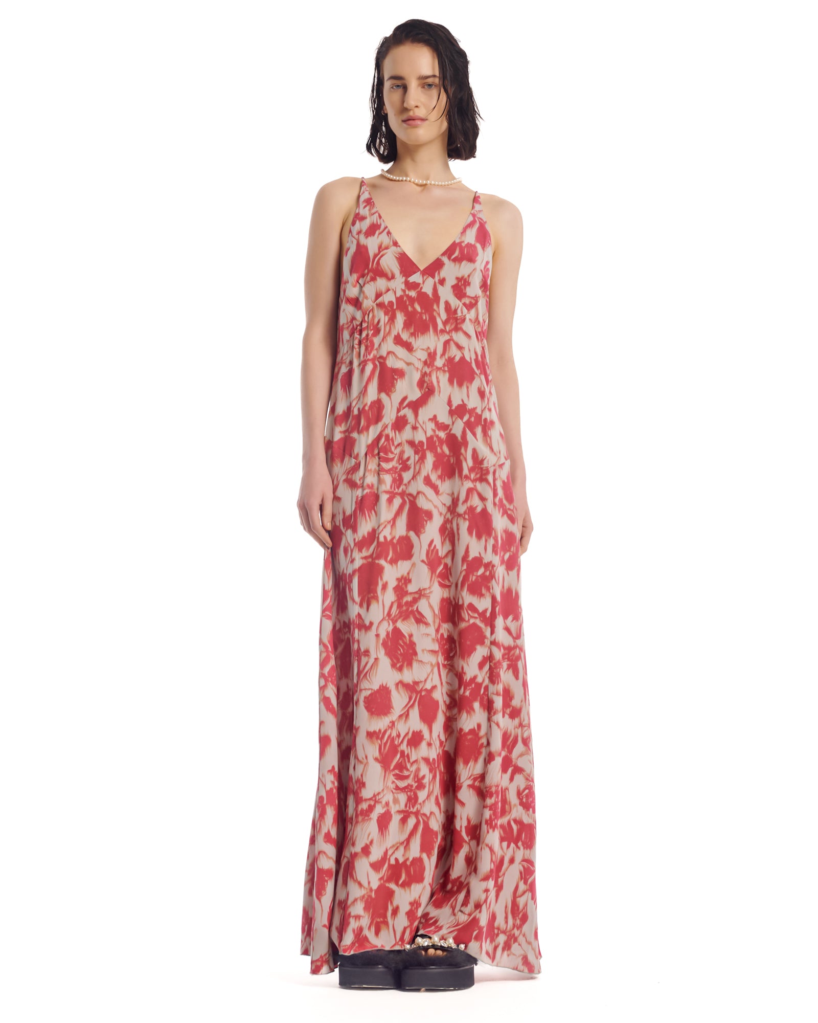Italian Rose Vintage Maxi Slip Dress