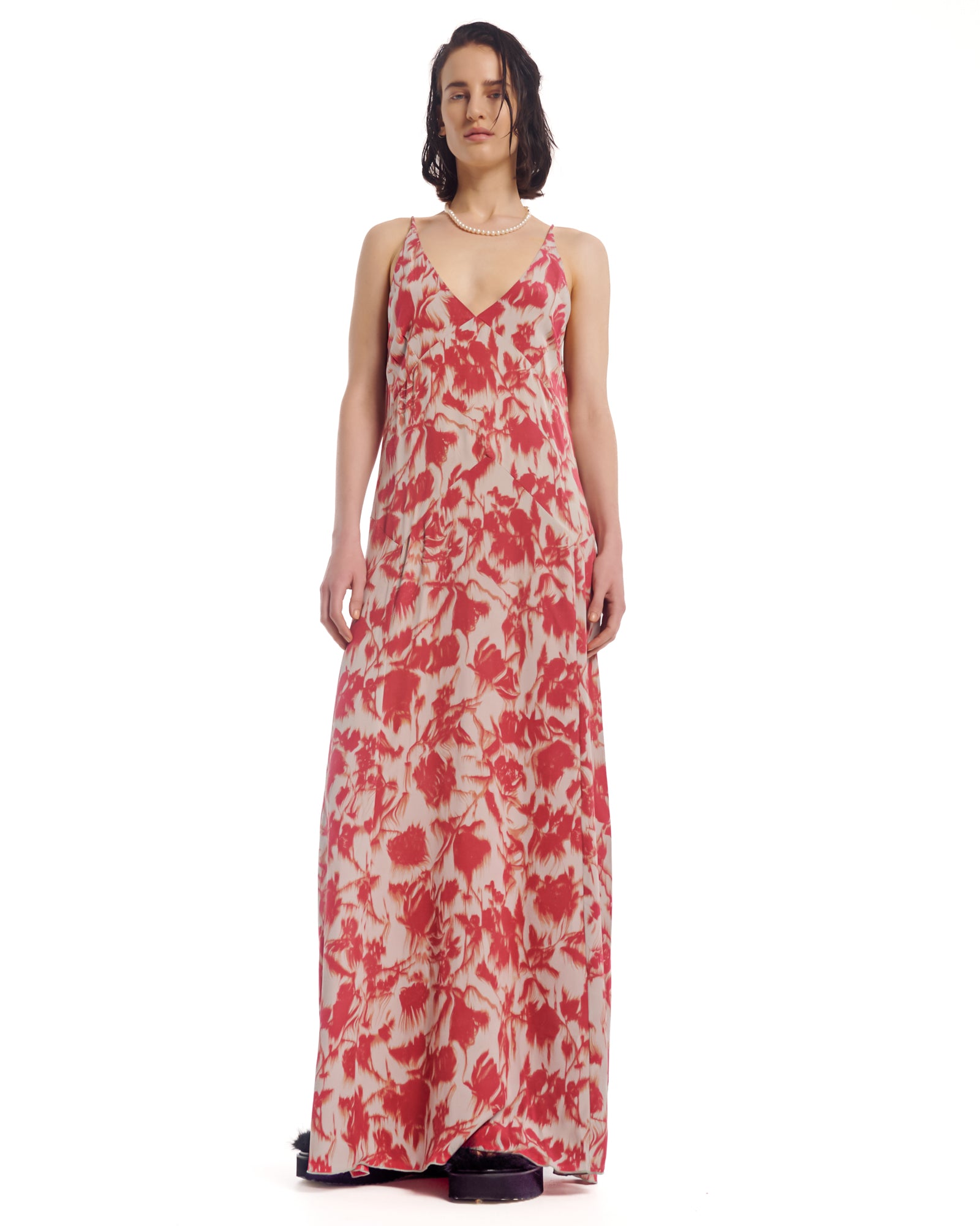 Italian Rose Vintage Maxi Slip Dress