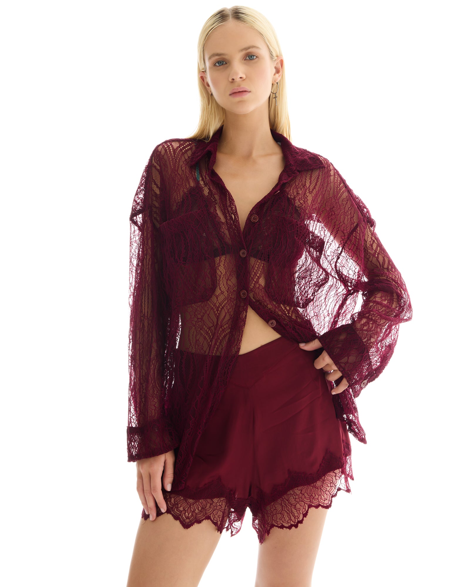 Satin Lace Pixie Shorts