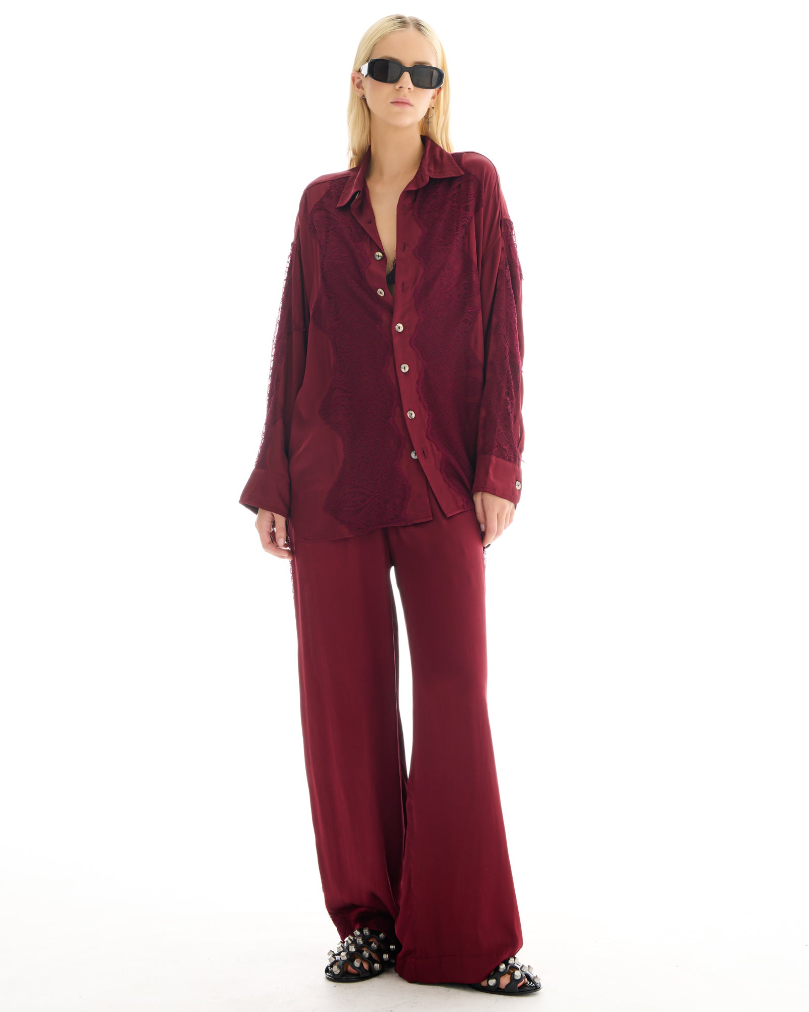 Dixie Satin and Chantilly Lace Shirt