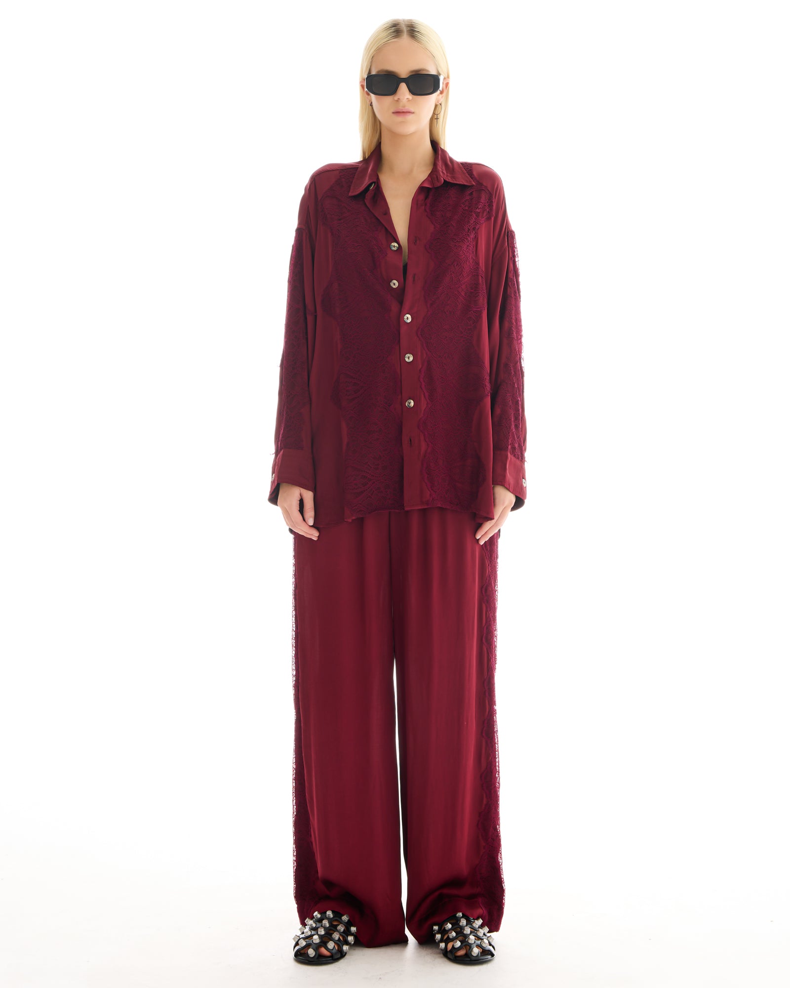 Dixie Satin and Chantilly Lace Shirt