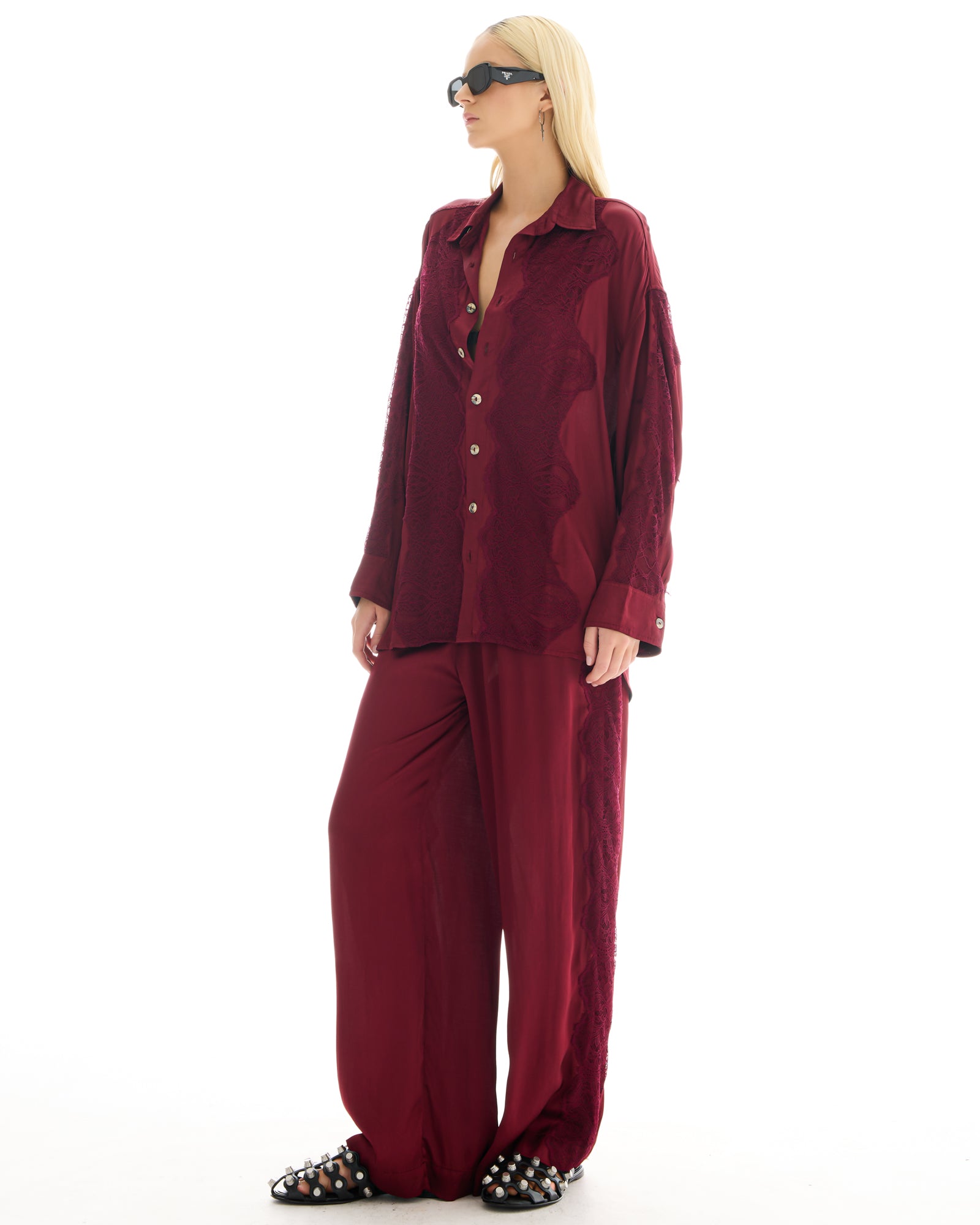 Dixie Satin and Chantilly Lace Shirt