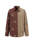 Embellished Half N Half Stripe Shirt