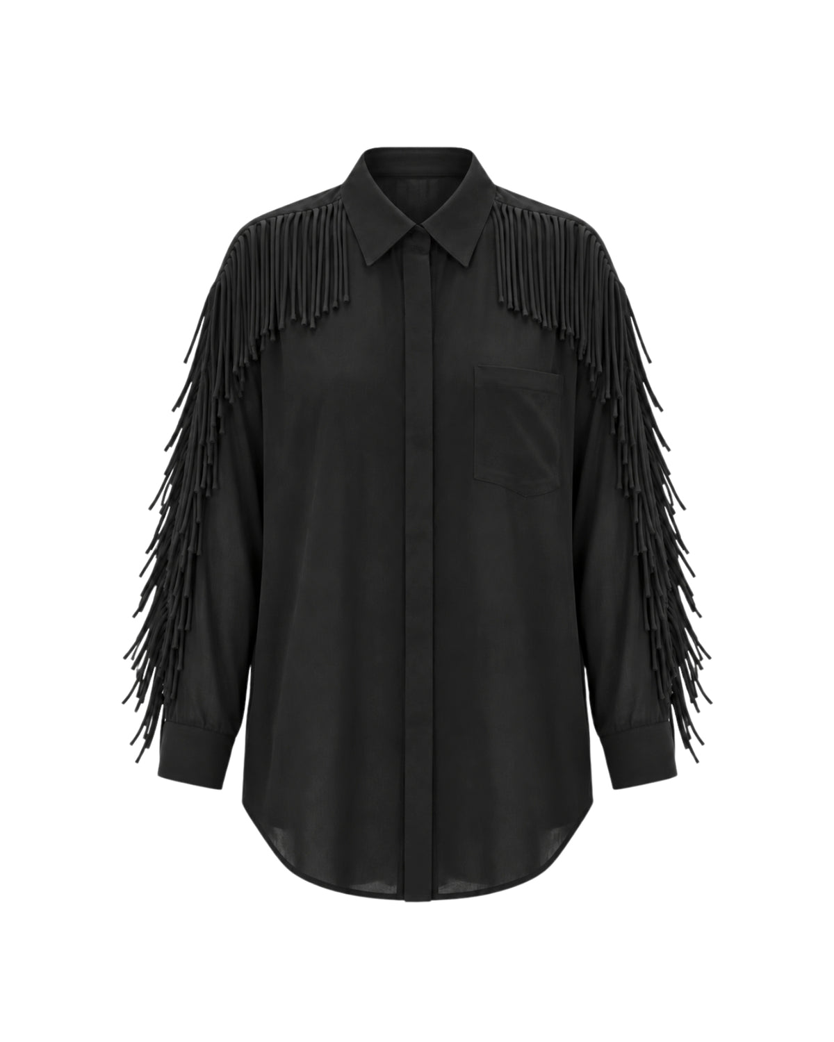 Western Nights Black Fringed Shirt THE TALES