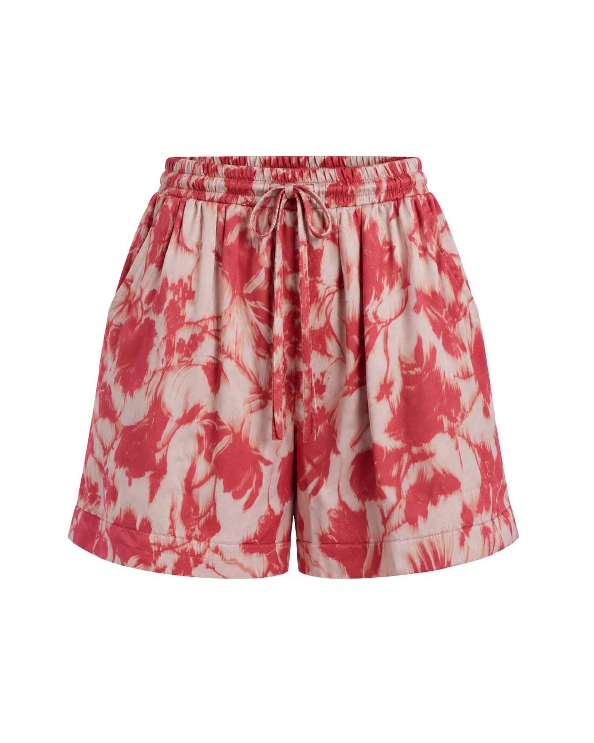 Italian Rose Satin Shorts THE TALES