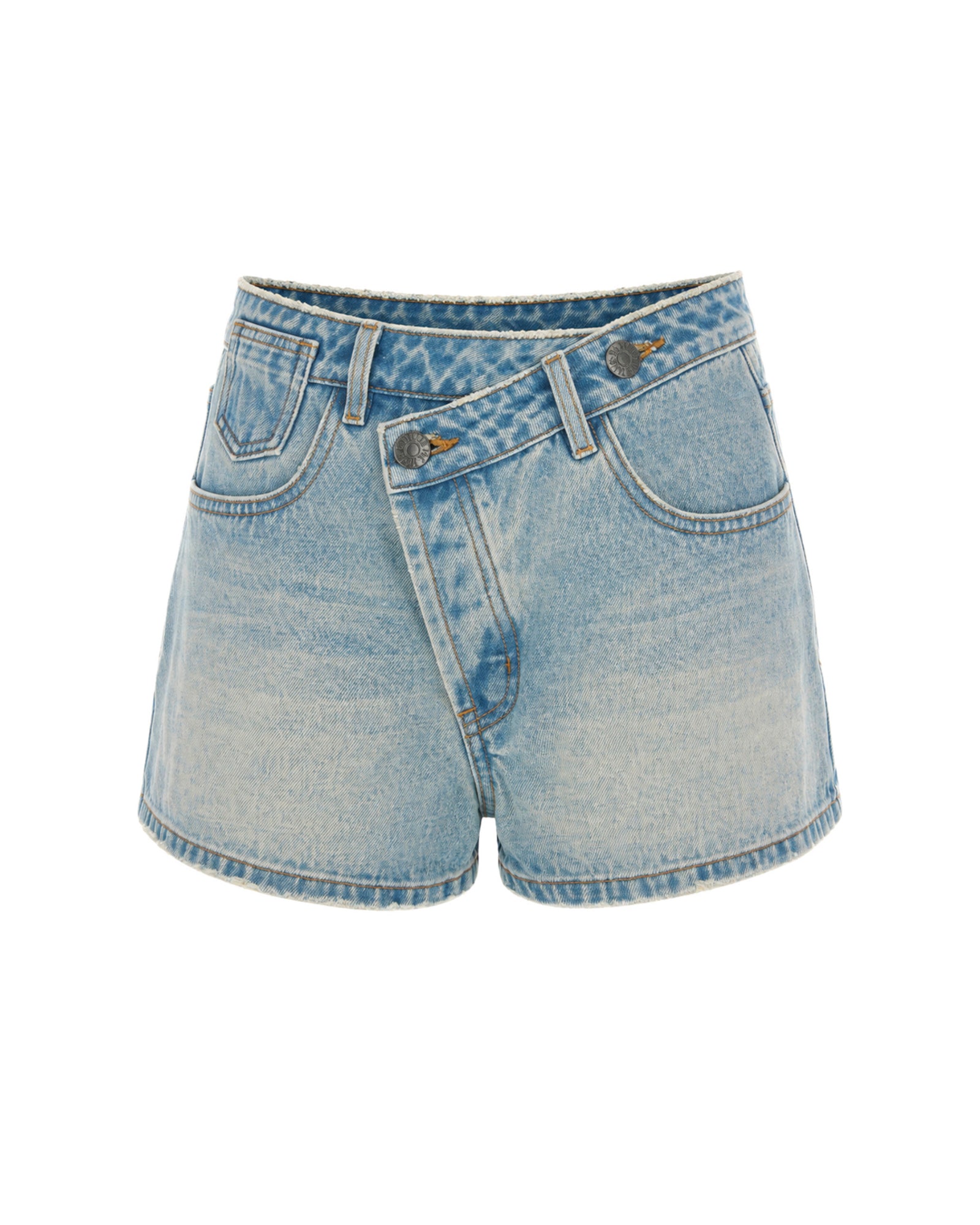 Cross Over Slouch Denim Shorts THE TALES