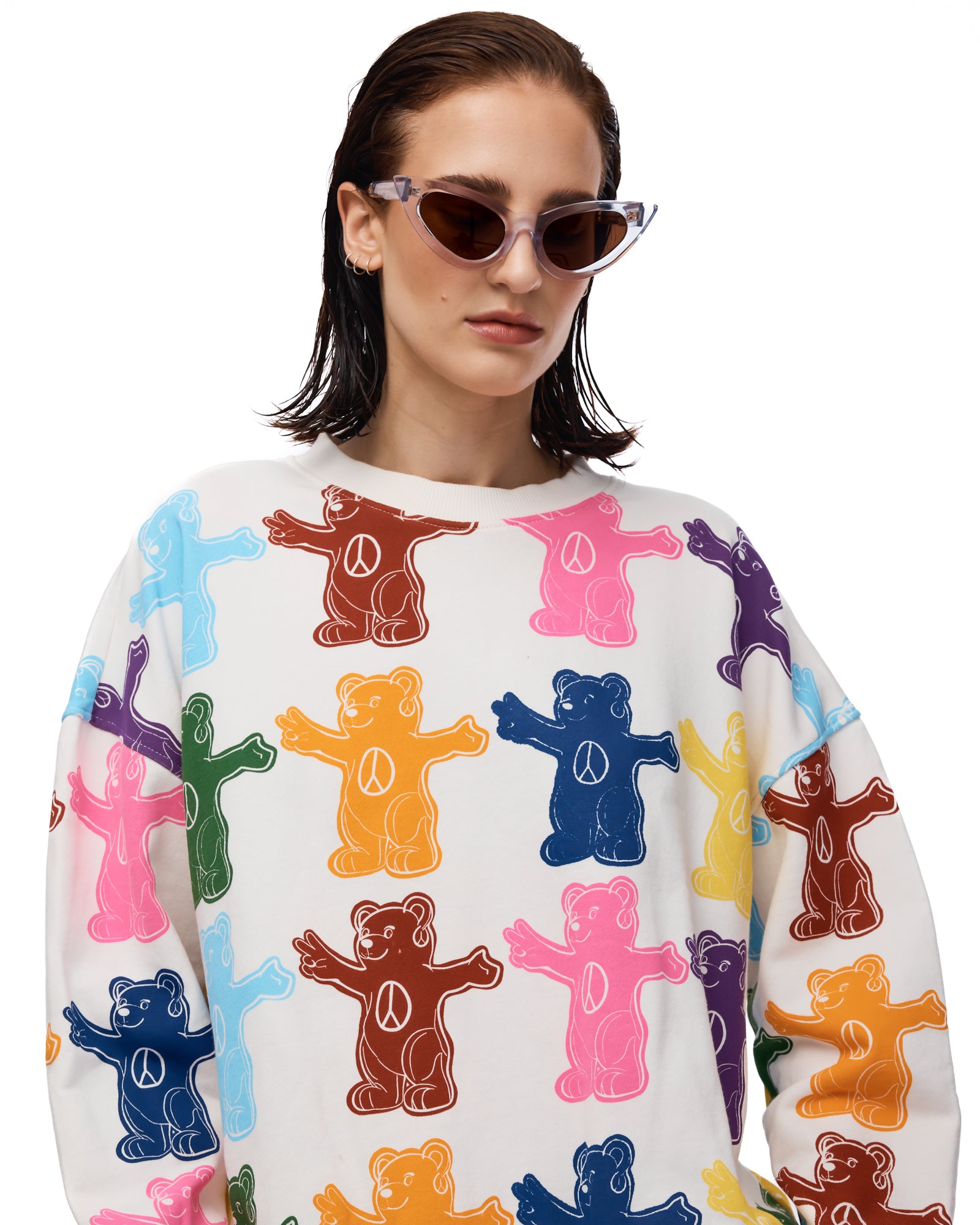 Peace Bear Bamboo Cotton Sweater