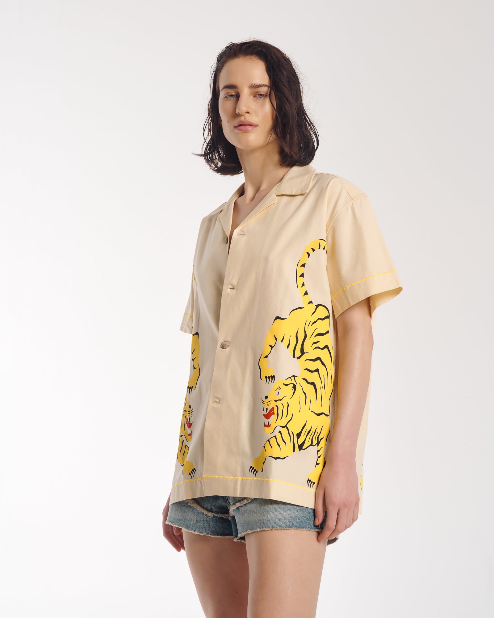 Crouching Tiger Cotton Camp Shirt