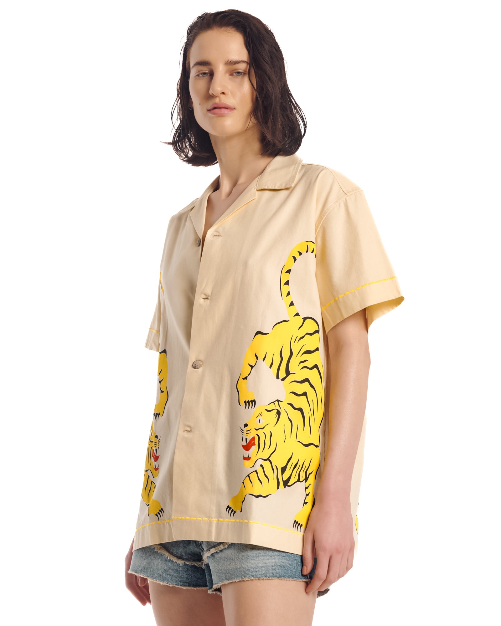 Crouching Tiger Cotton Camp Shirt