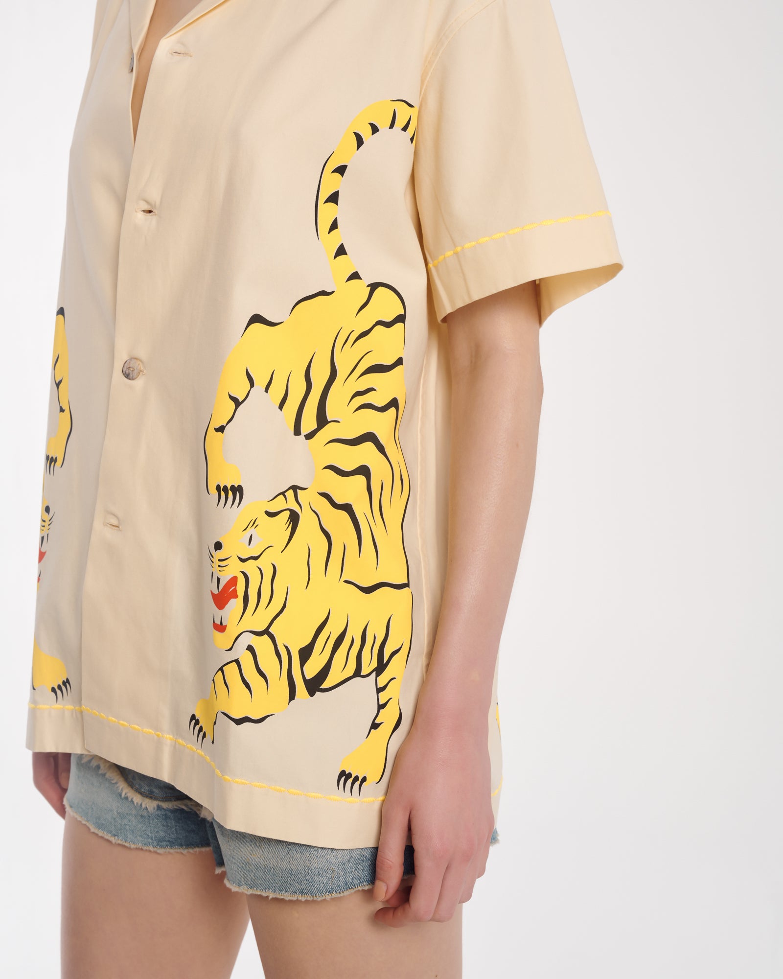 Crouching Tiger Cotton Camp Shirt