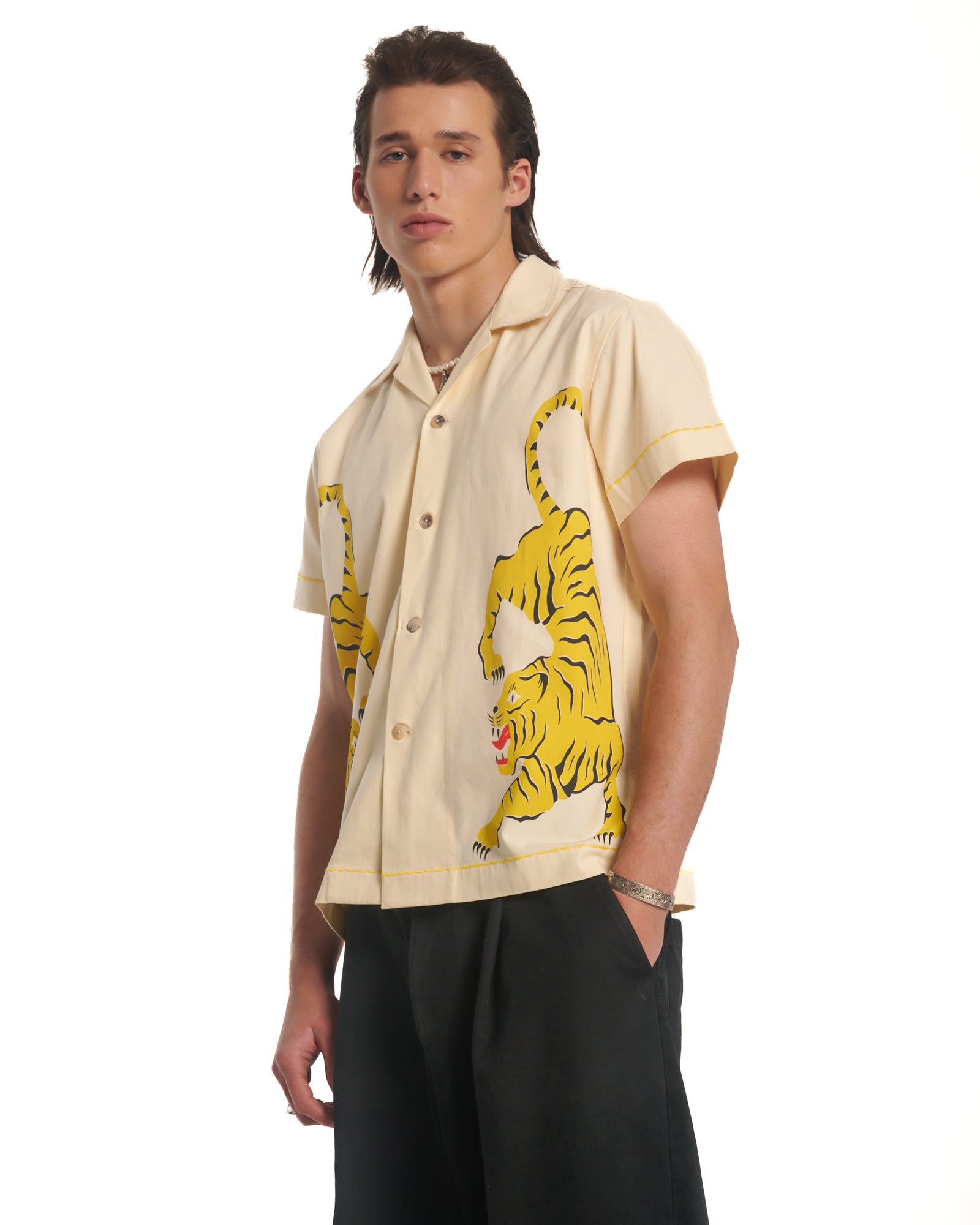Crouching Tiger Cotton Camp Shirt